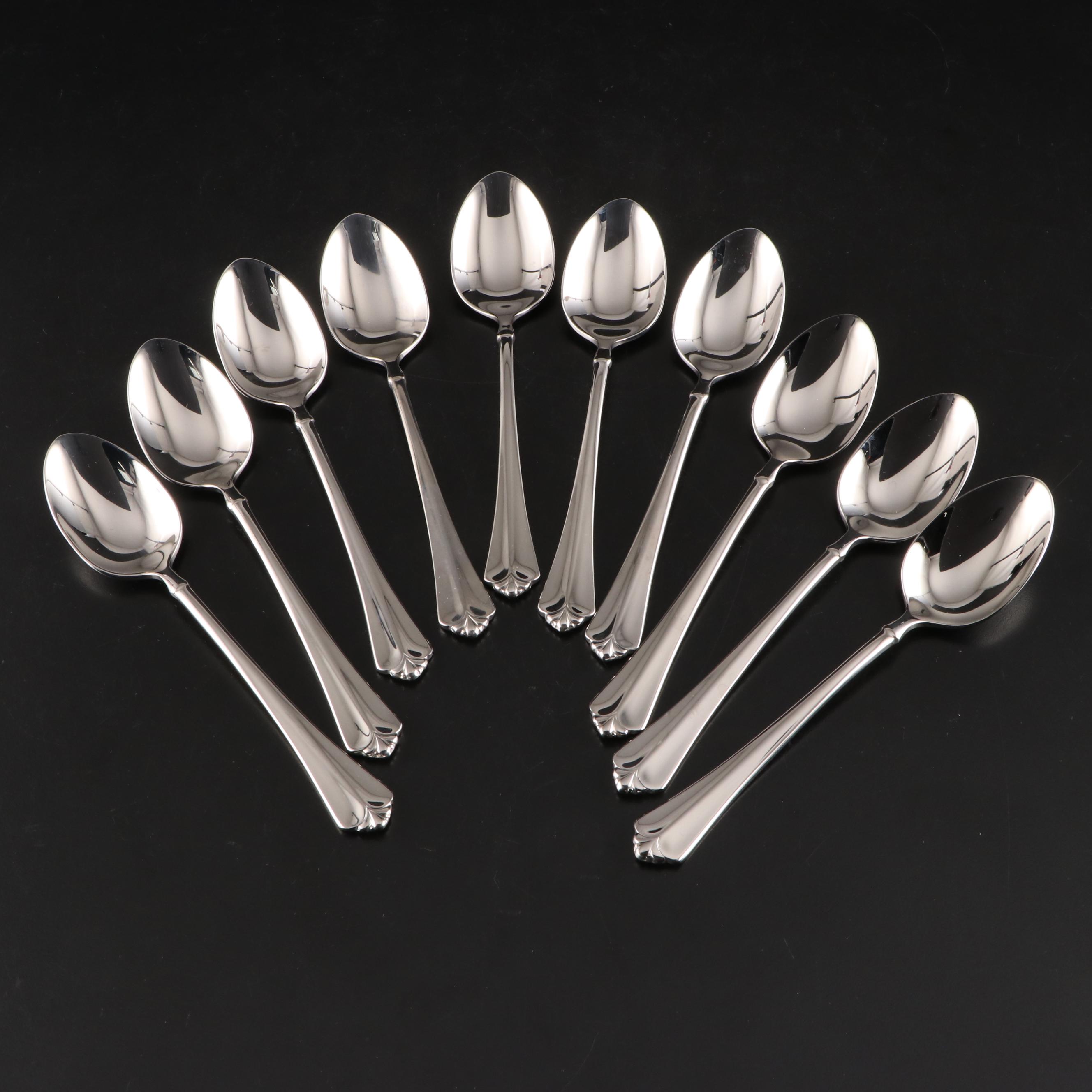Oneida "Juilliard" Stainless Steel Flatware with Faux Lizard Tray