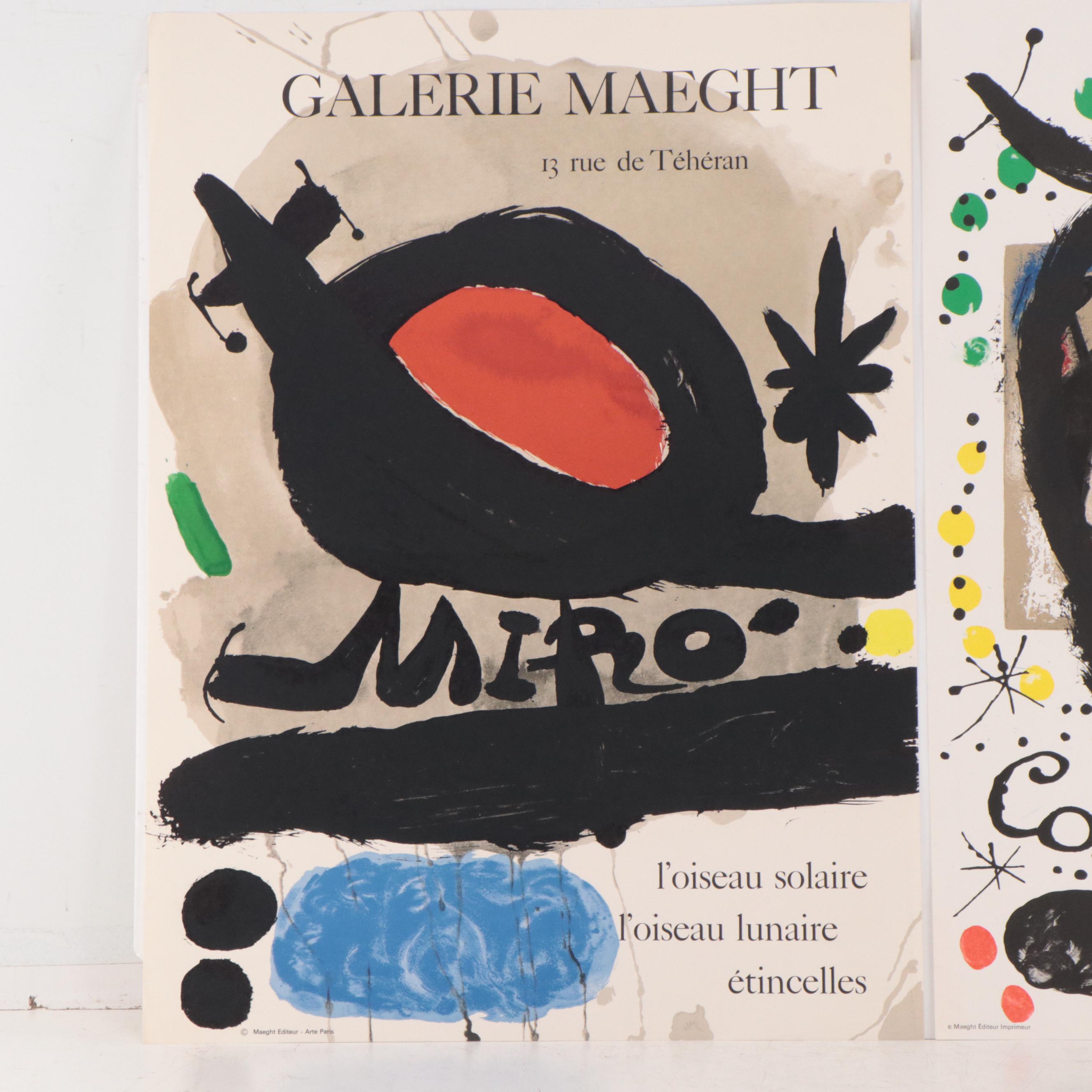 Galerie Maeght Joan Miró Lithographic Exhibition Posters, Circa 1965