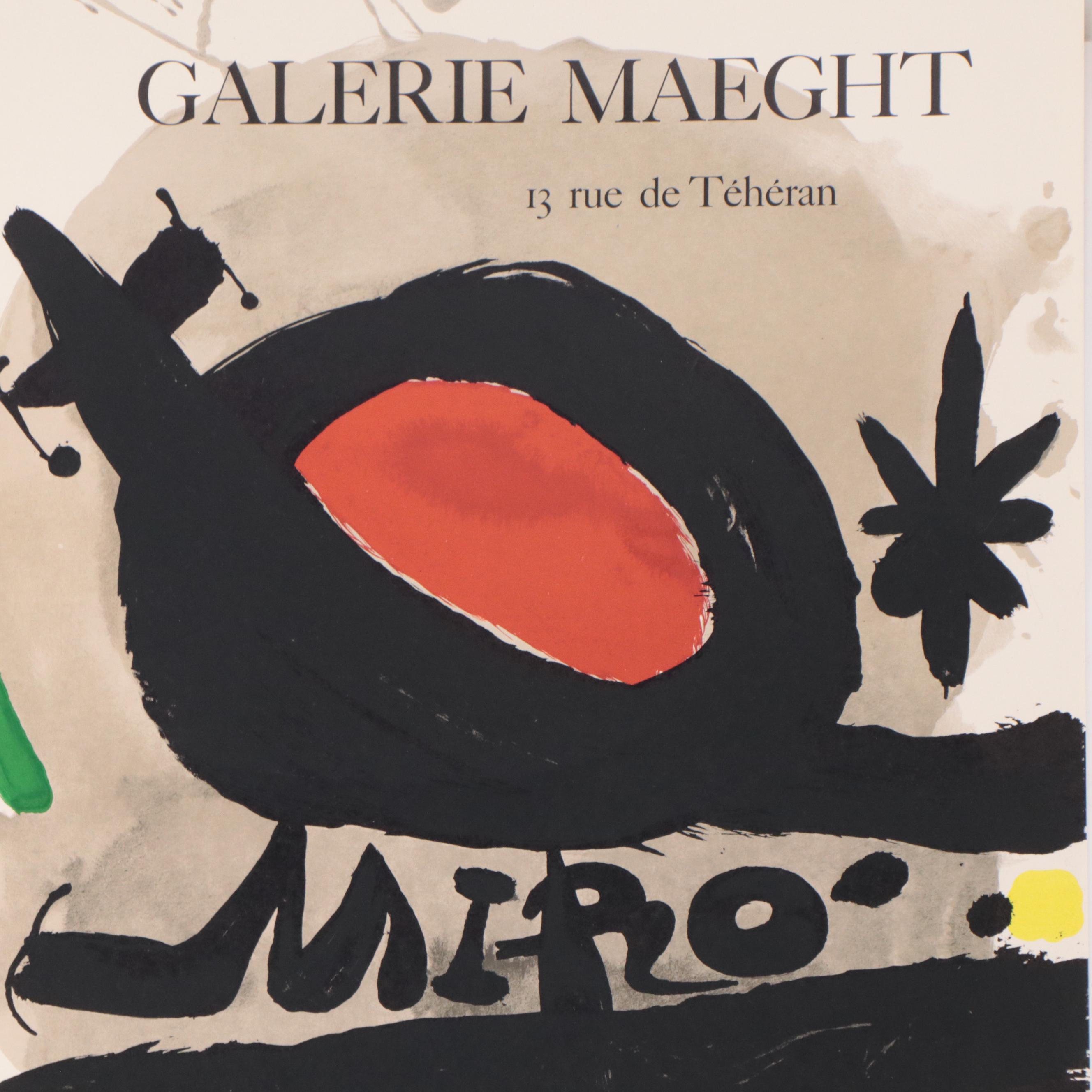 Galerie Maeght Joan Miró Lithographic Exhibition Posters, Circa 1965