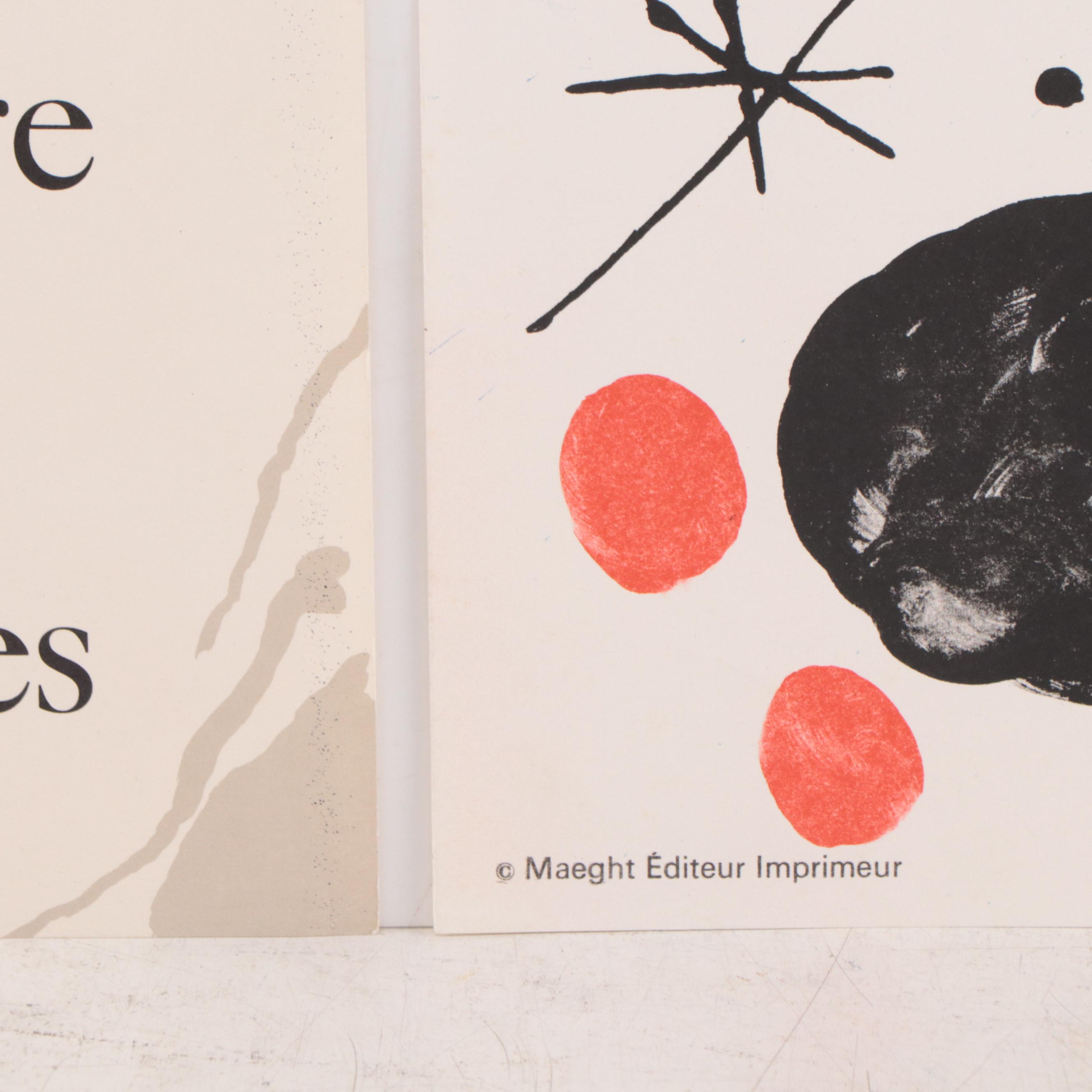 Galerie Maeght Joan Miró Lithographic Exhibition Posters, Circa 1965