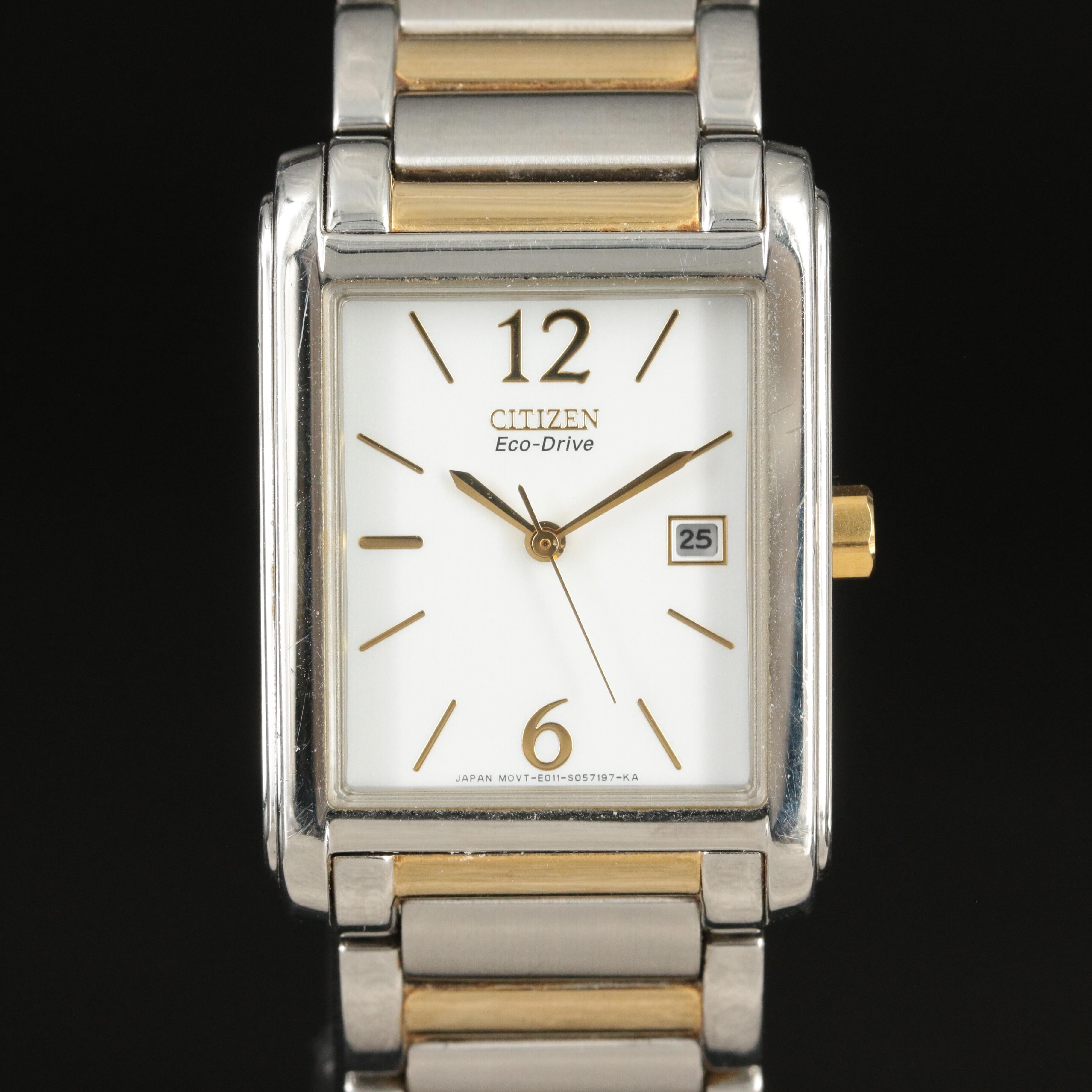 Citizen Tank-Style, Two-Tone Solar Watch