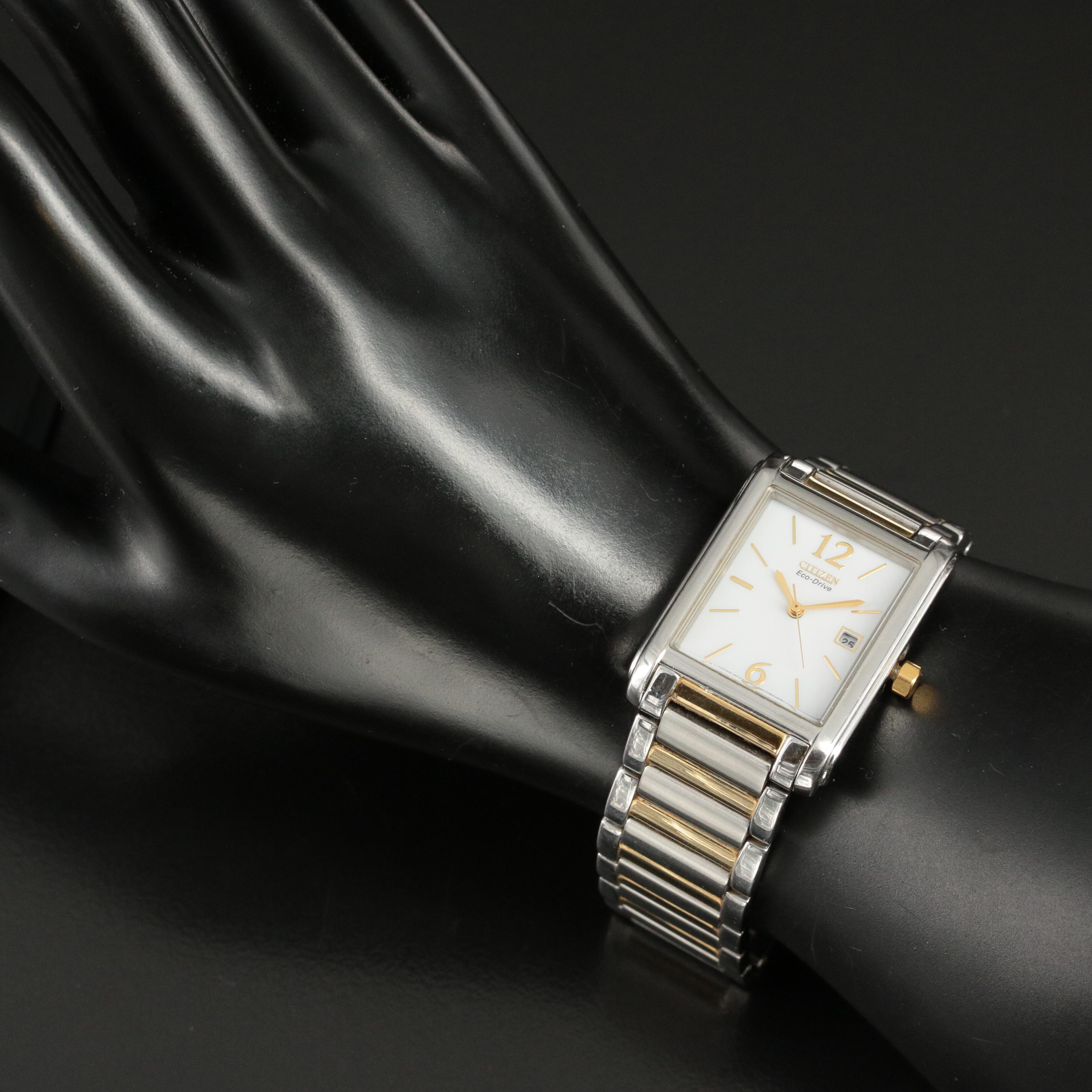 Citizen Tank-Style, Two-Tone Solar Watch