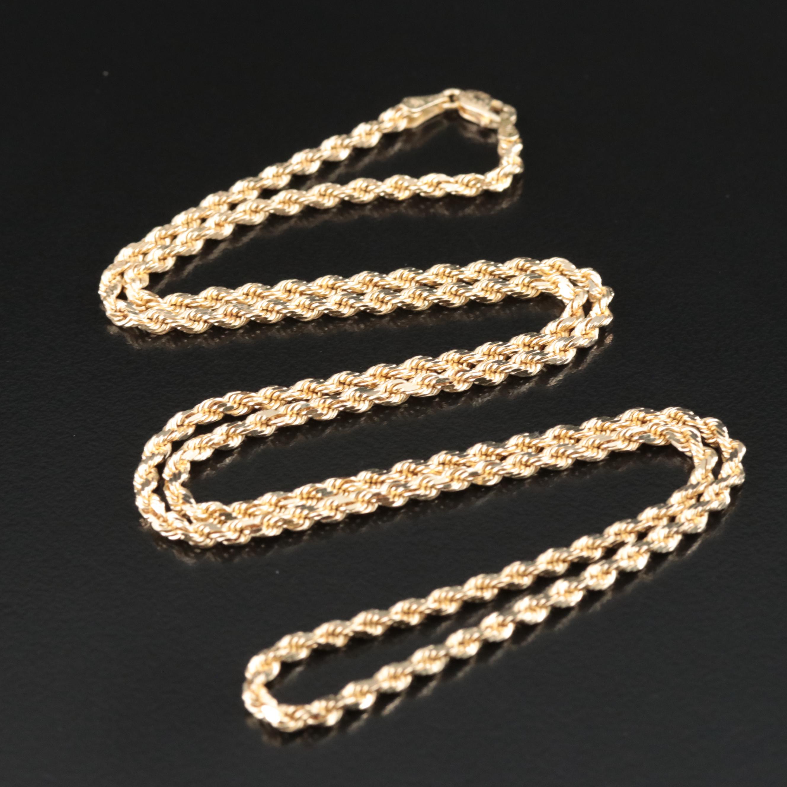14K Rope Chain Necklace