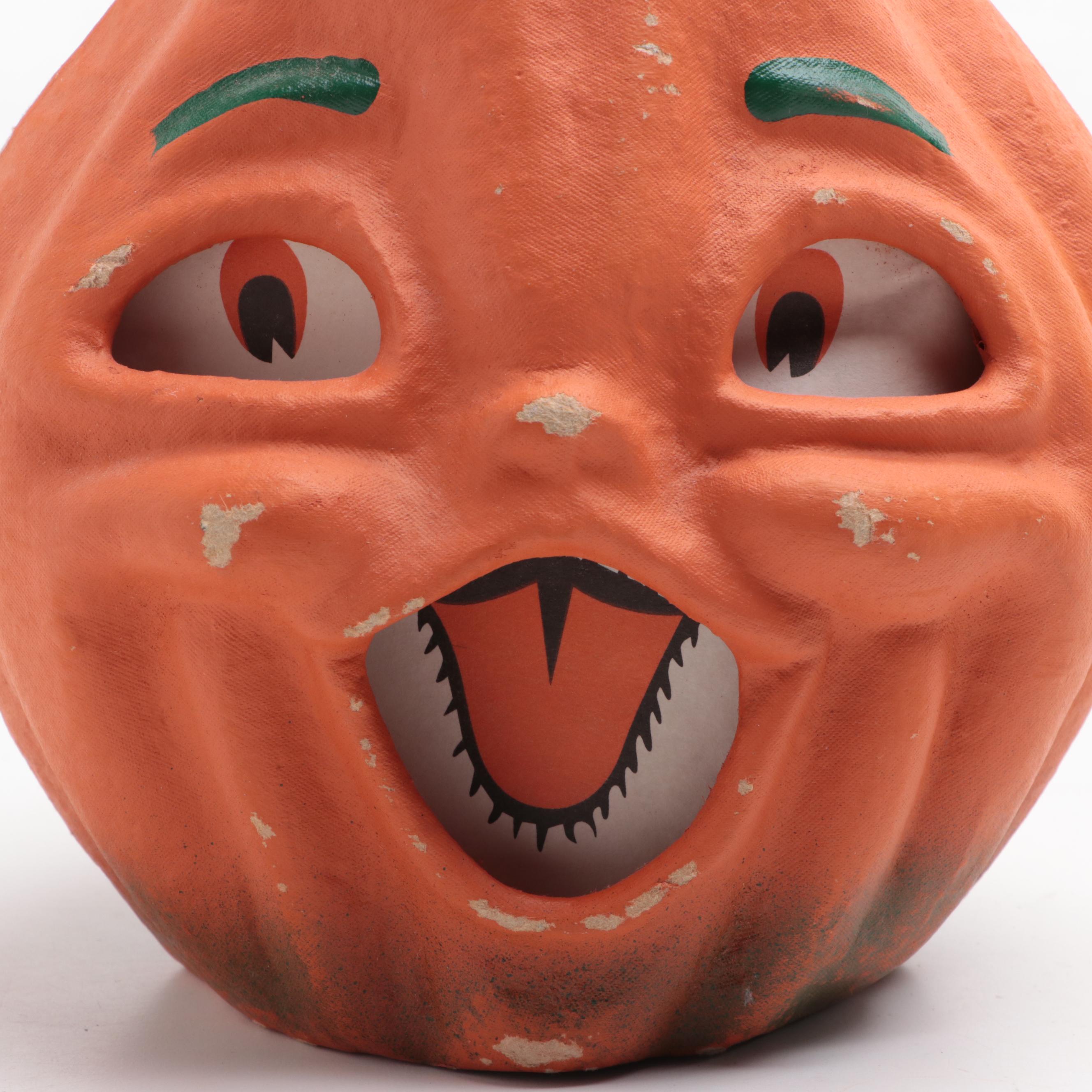 Seasons Gone By Papier-mâché Halloween Jack-o'-Lantern, 1998