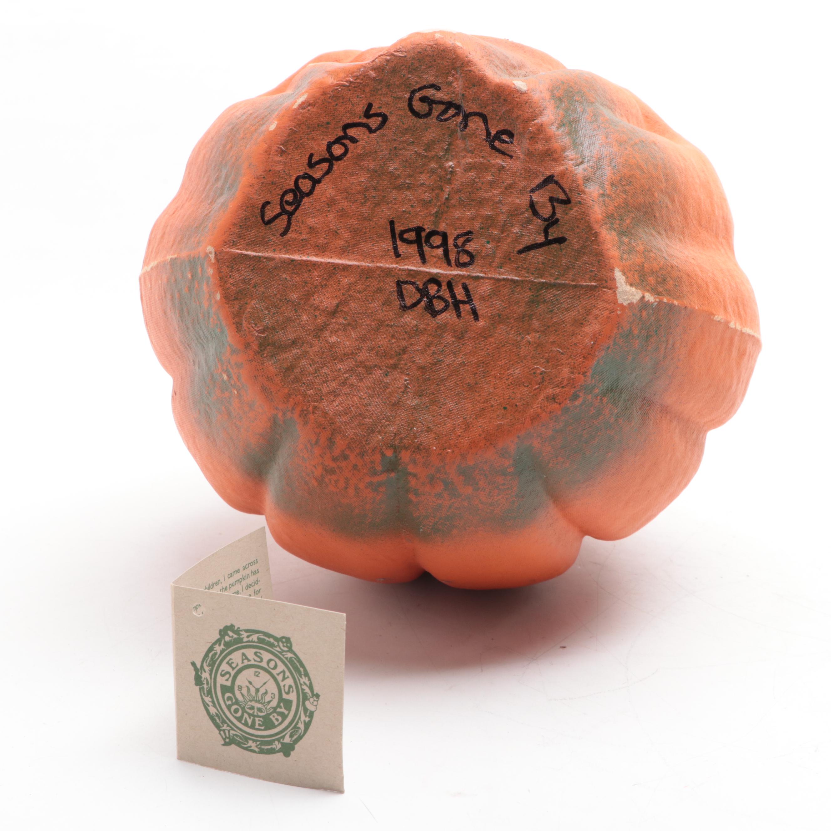 Seasons Gone By Papier-mâché Halloween Jack-o'-Lantern, 1998