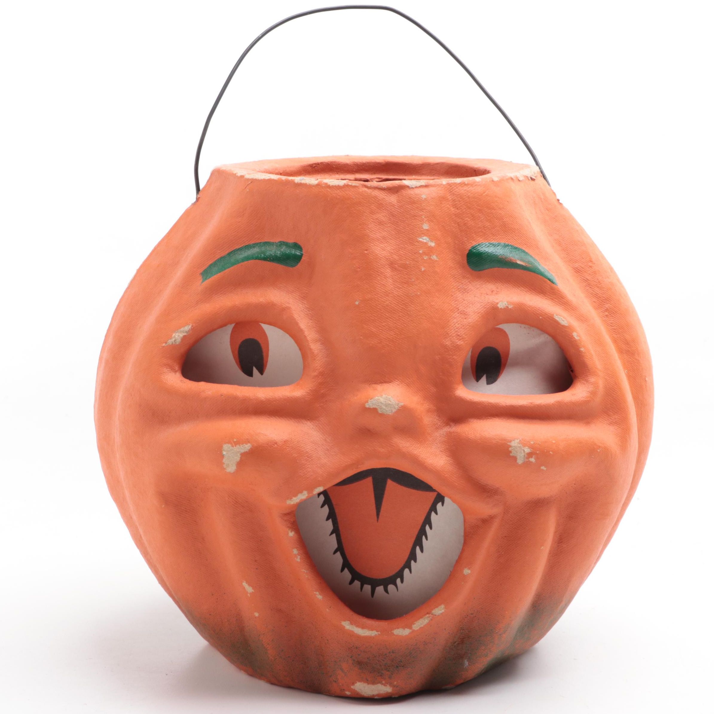 Seasons Gone By Papier-mâché Halloween Jack-o'-Lantern, 1998