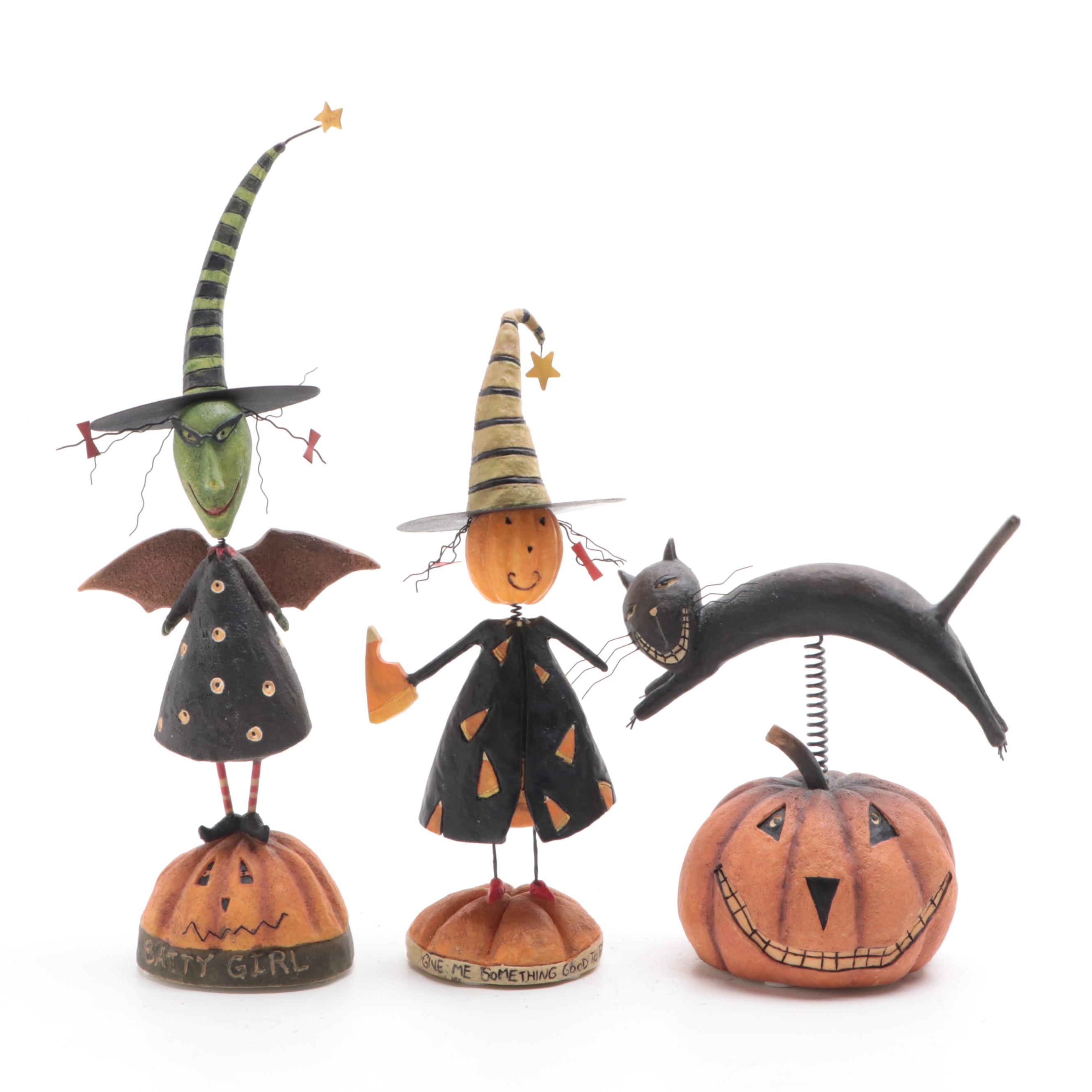 Dan DiPaolo for Lang "Batty Girl", Other August Moon Halloween Bobble Figurines