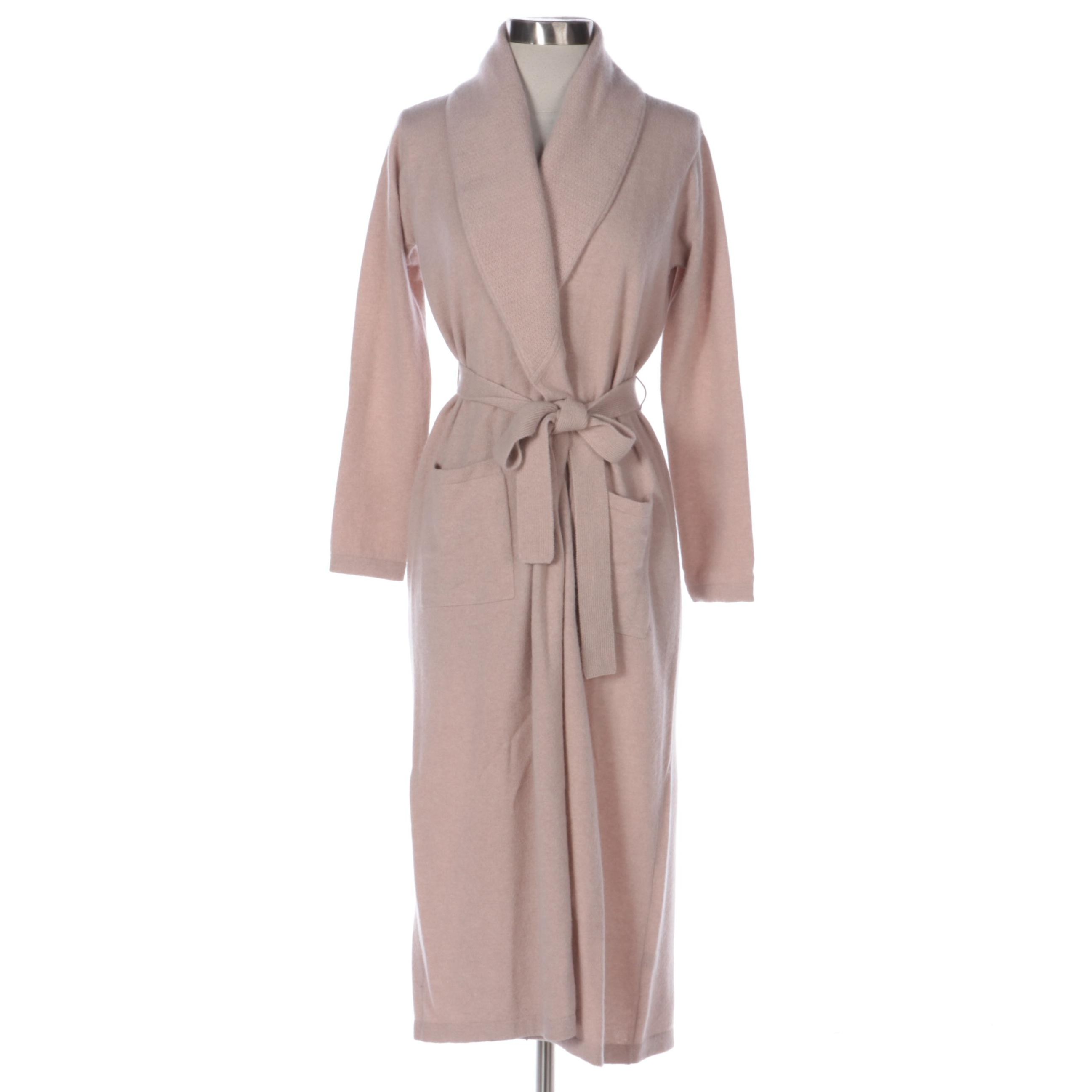Neiman Marcus Blush Pink Cashmere Duster Cardigan