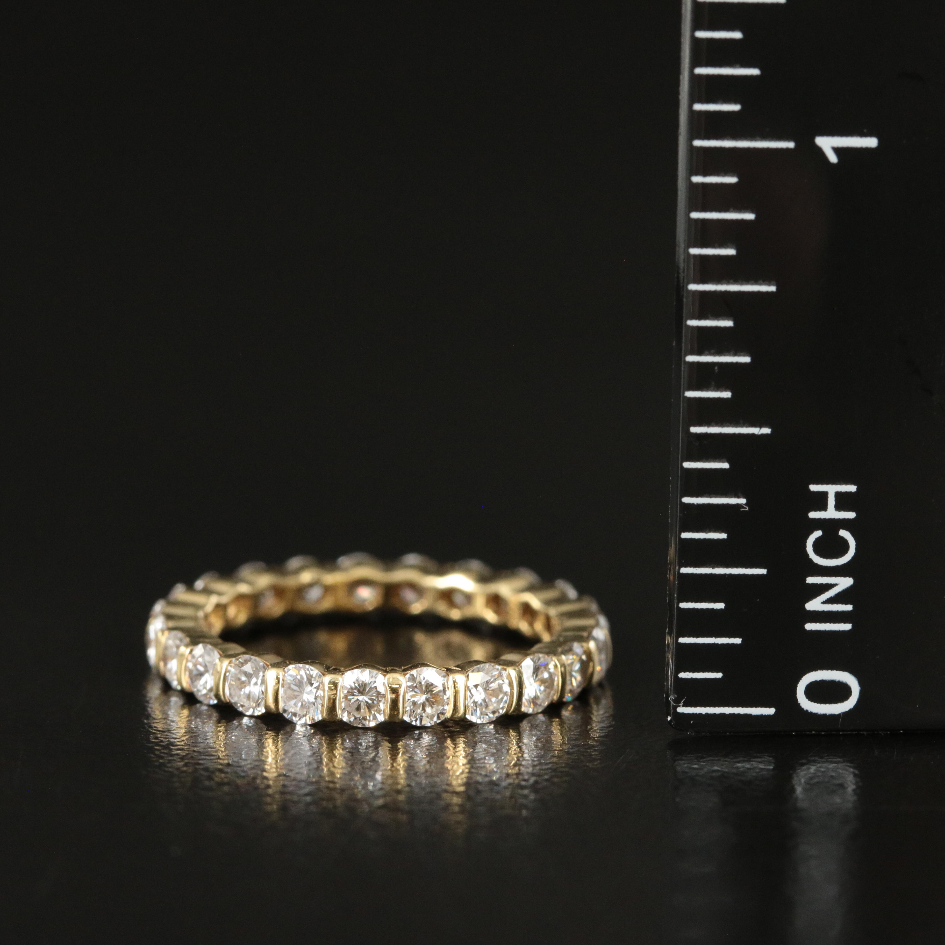 Tiffany & Co. 18K 1.61 CTW Diamond Bar Set Eternity Band EBTH