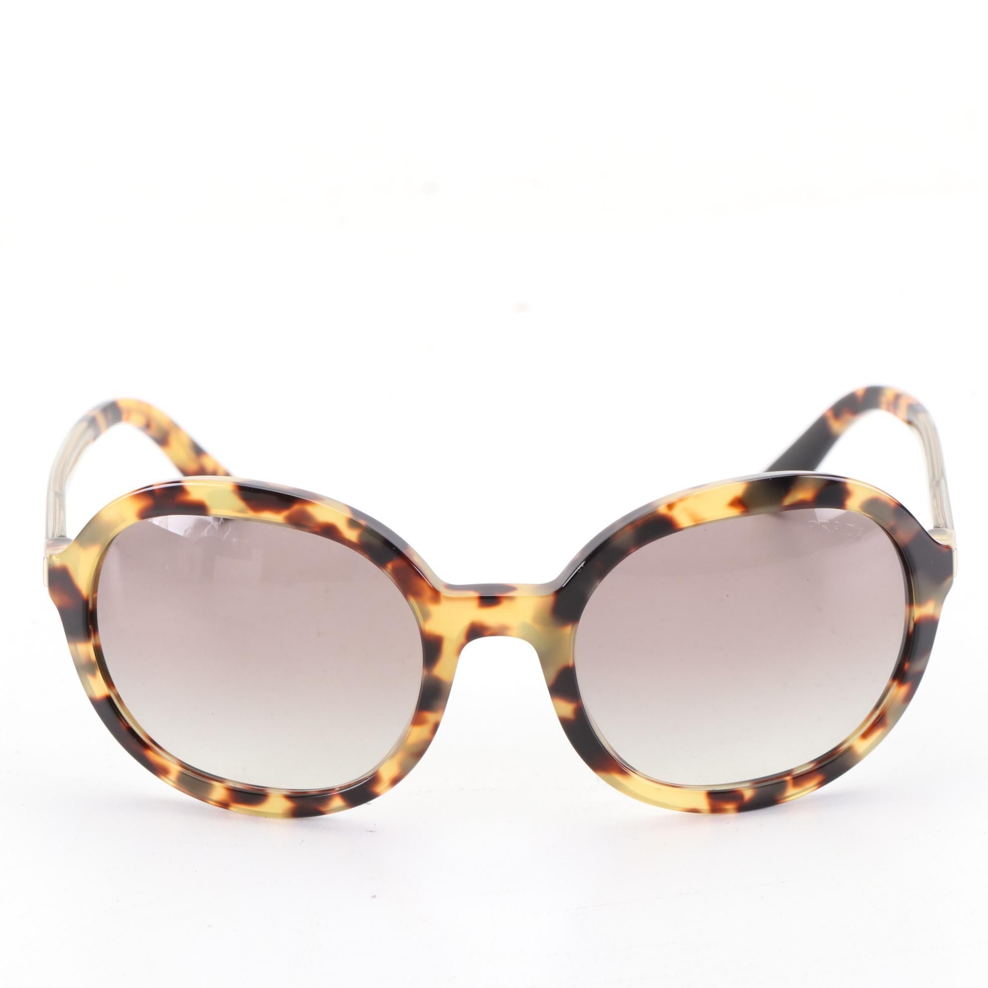 Prada SPR09V-F Round Sunglasses with Case and Box