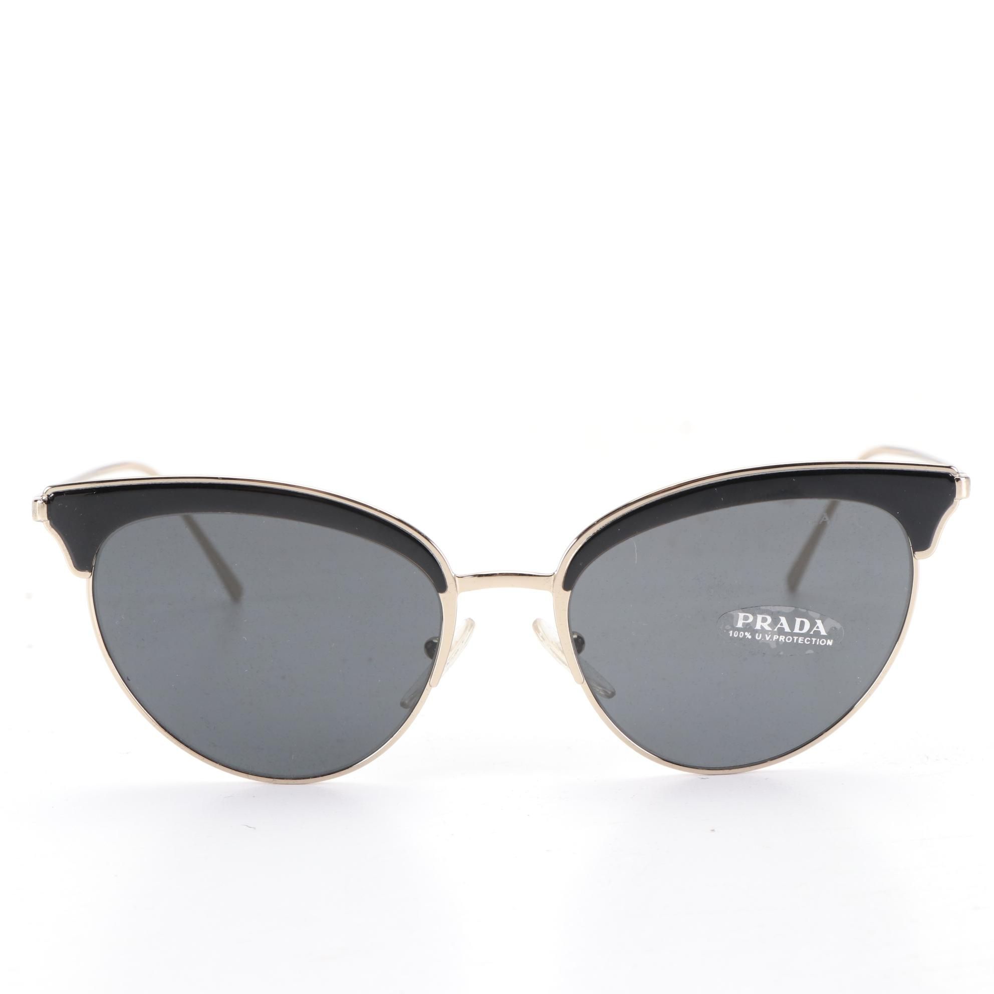 Prada SPR60V Modified Cat Eye Sunglasses with Case and Box