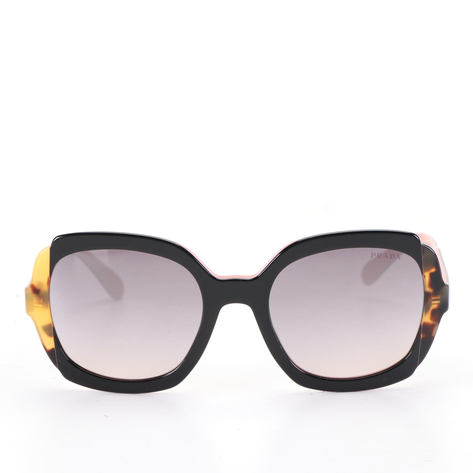 Prada SPR 16U Butterfly Sunglasses with Case and Box