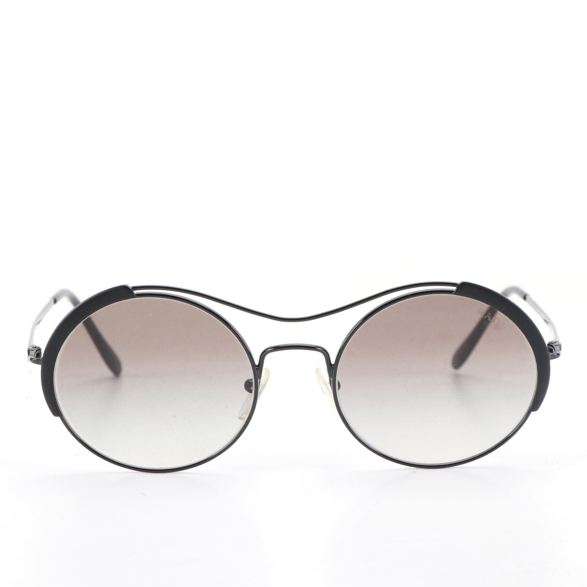 Prada SPR55V Oval Aviator Sunglasses with Case and Box