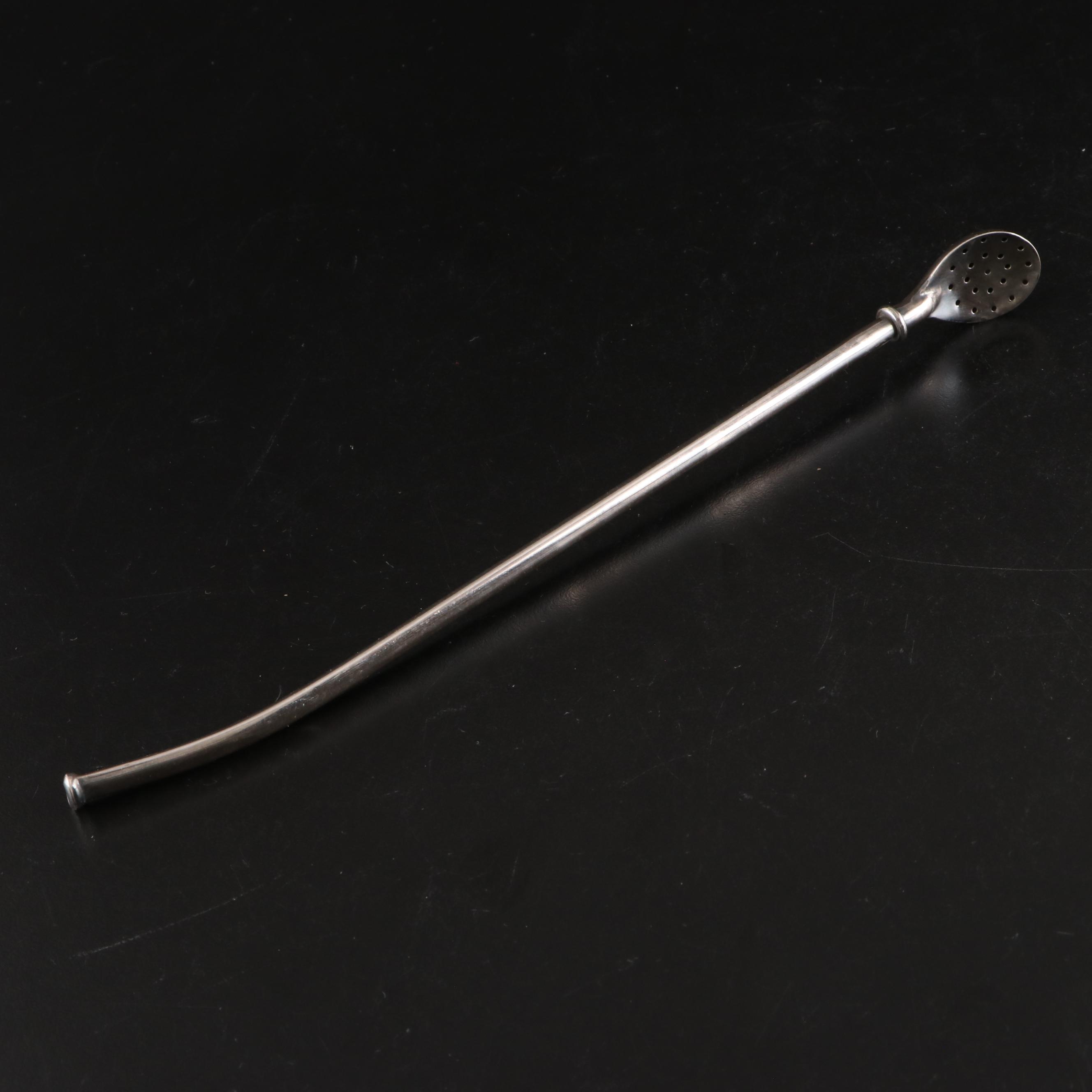 Sterling Silver Tea Strainer with 800 Silver Tea Ball and Plated Tea Strainers