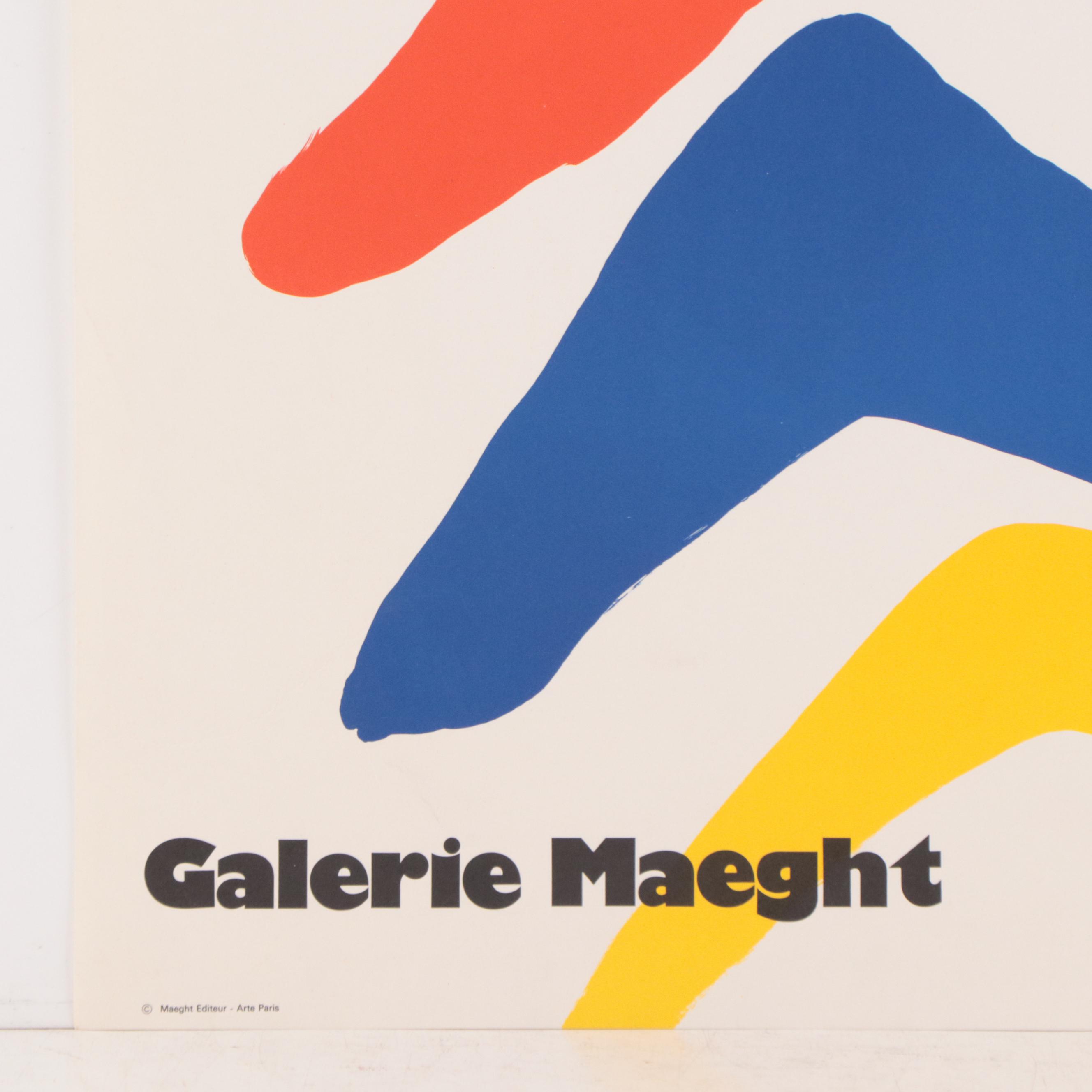 Alexander Calder Color Lithograph Poster for Galerie Maeght, 1971