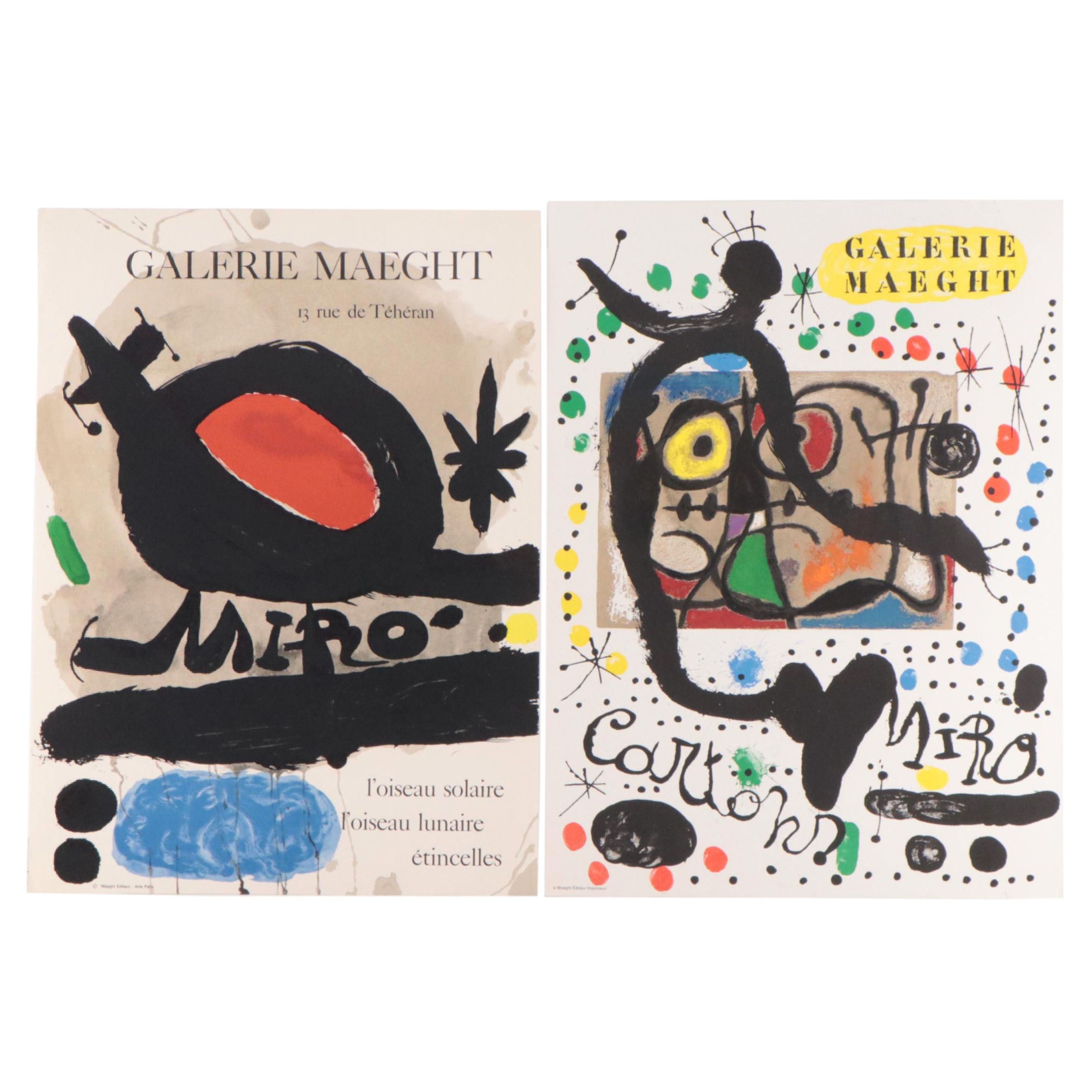 Galerie Maeght Joan Miró Lithographic Exhibition Posters, Circa 1965