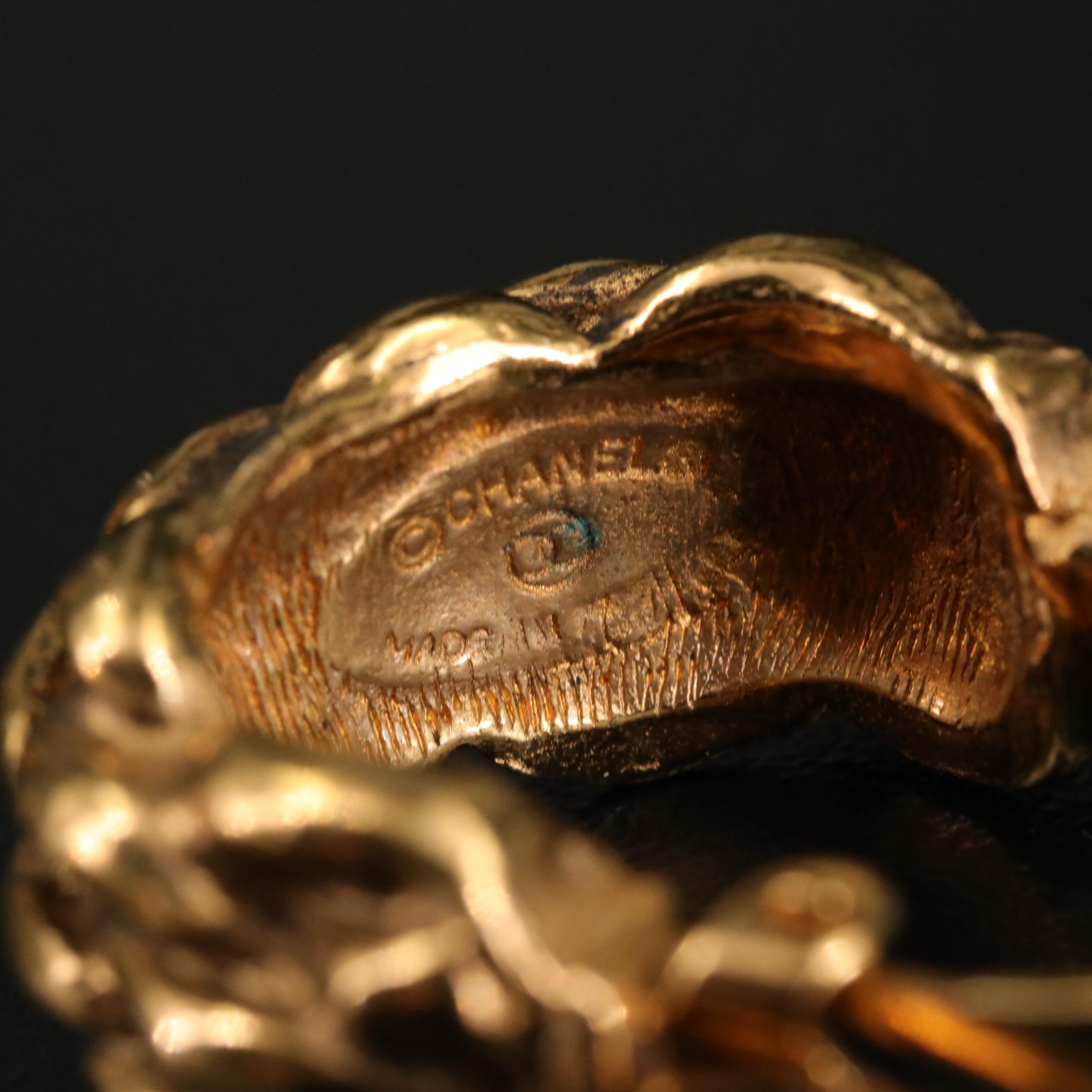 Chanel Braided Hoop Earrings