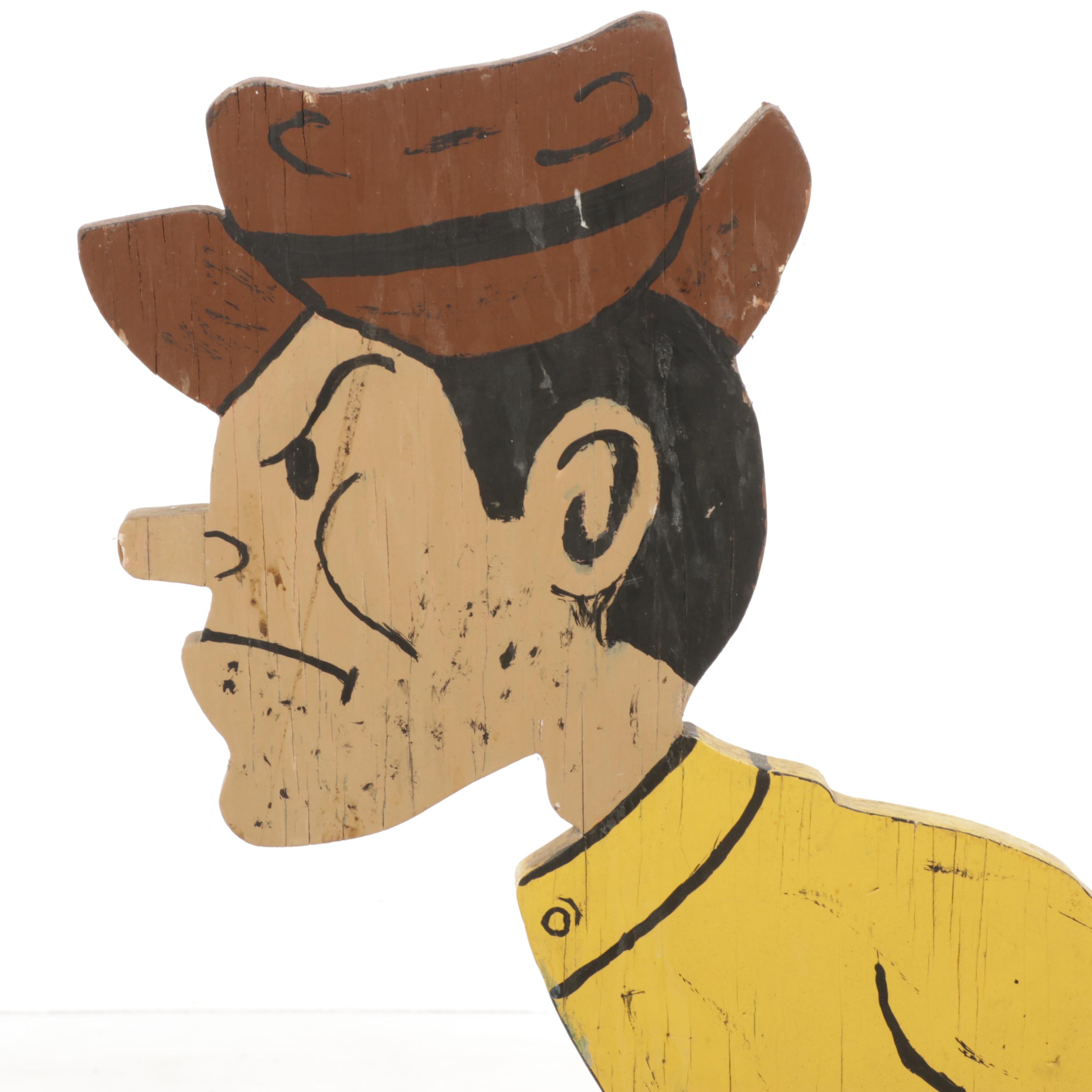 Wooden Cut Out Figure, Mid-20th Century