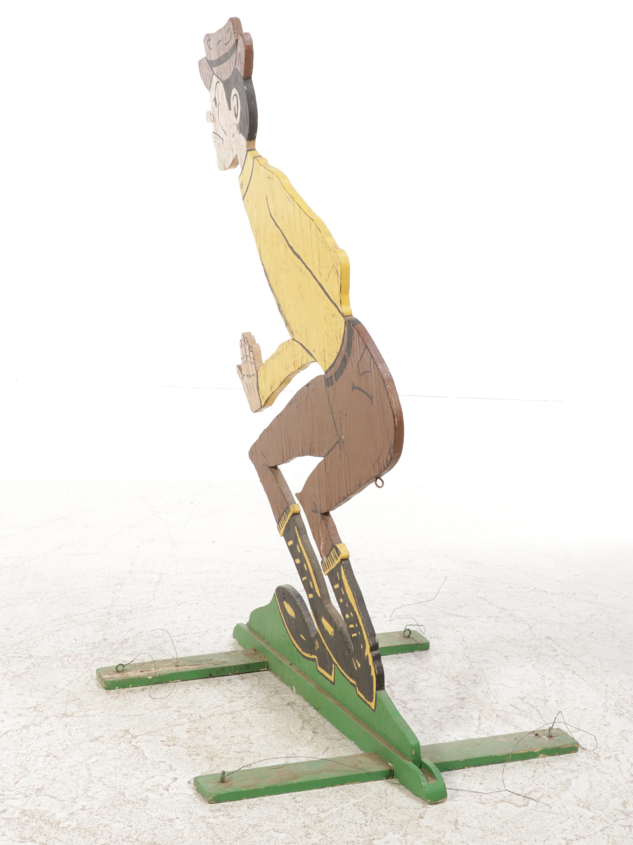 Wooden Cut Out Figure, Mid-20th Century