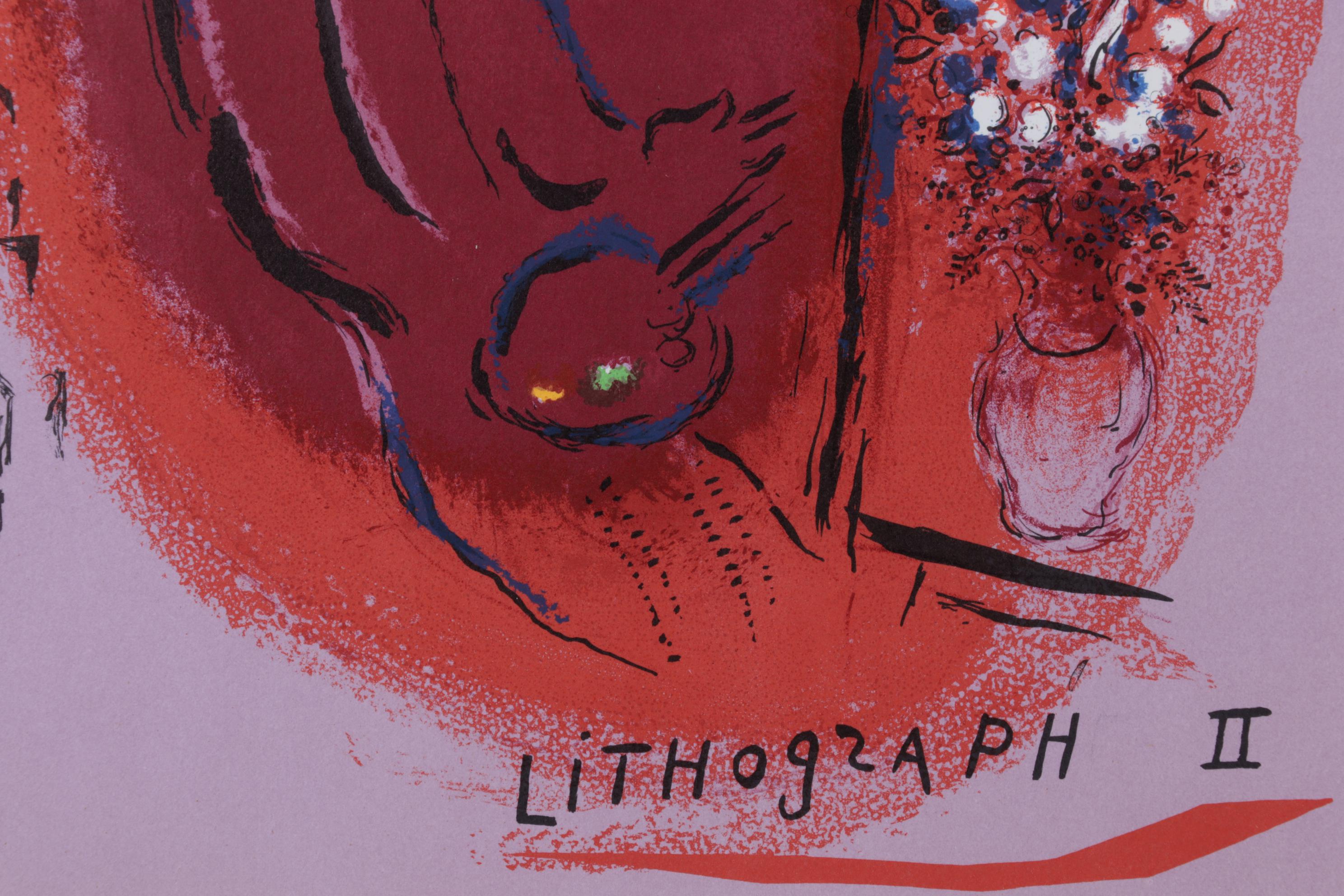 Marc Chagall Color Lithograph From "The Lithographs of Chagall," 1963