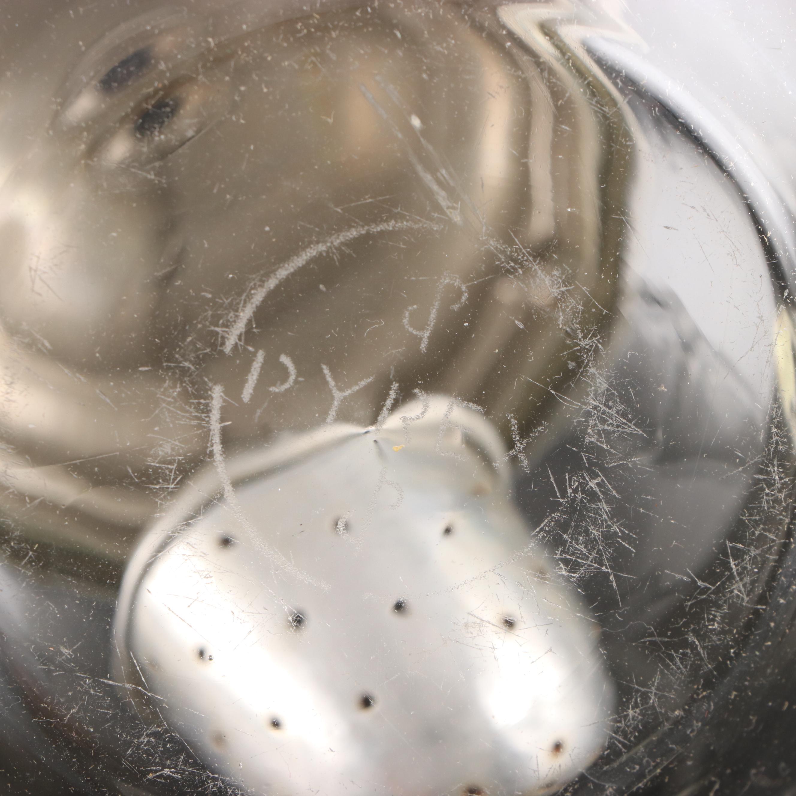 Pyrex Etched Glass Teapot with Tea Strainers, 20th Century