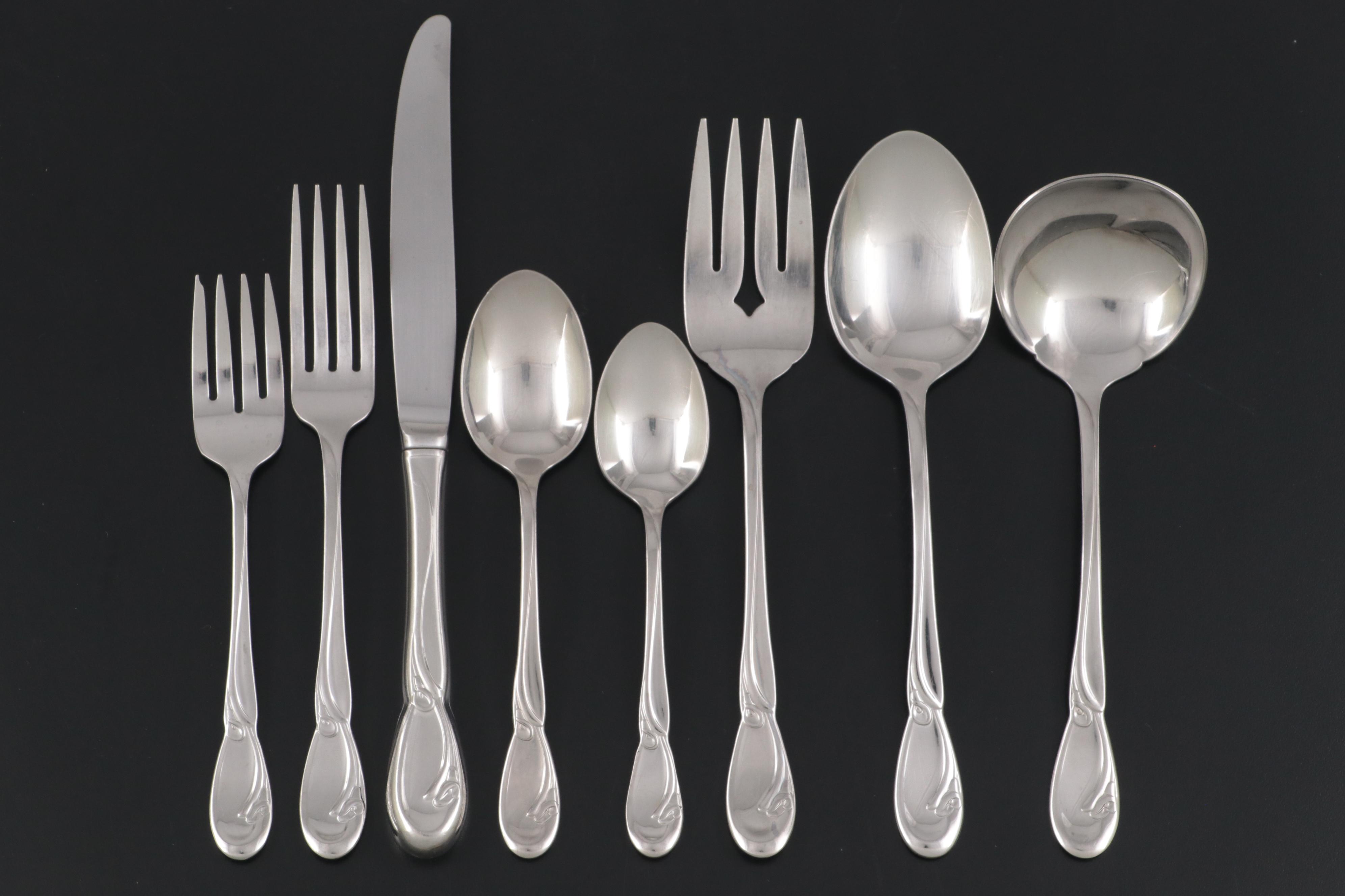 Oneida Deluxe "Calla Lily" Stainless Steel Flatware