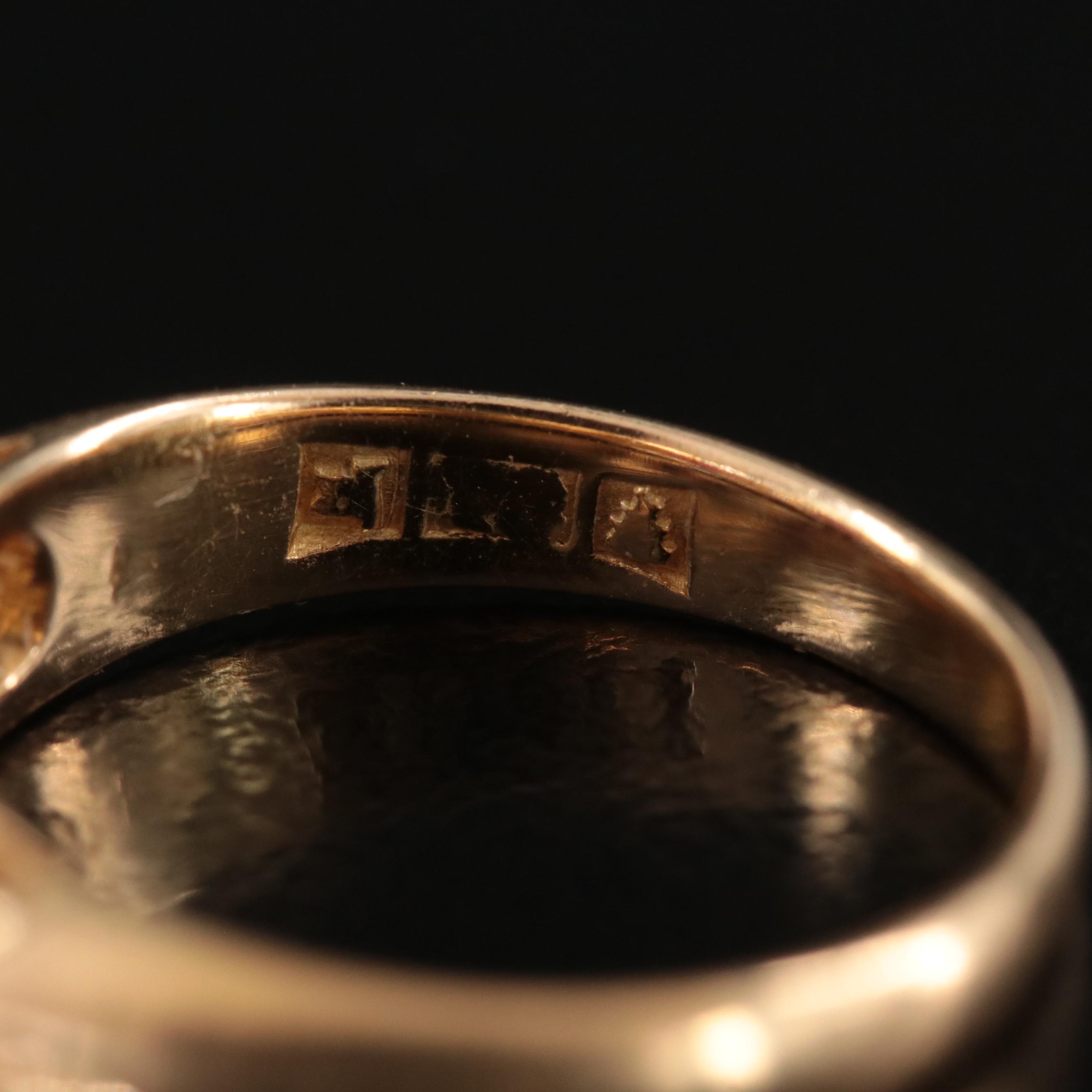 Victorian 18K Diamond and Ruby Ring