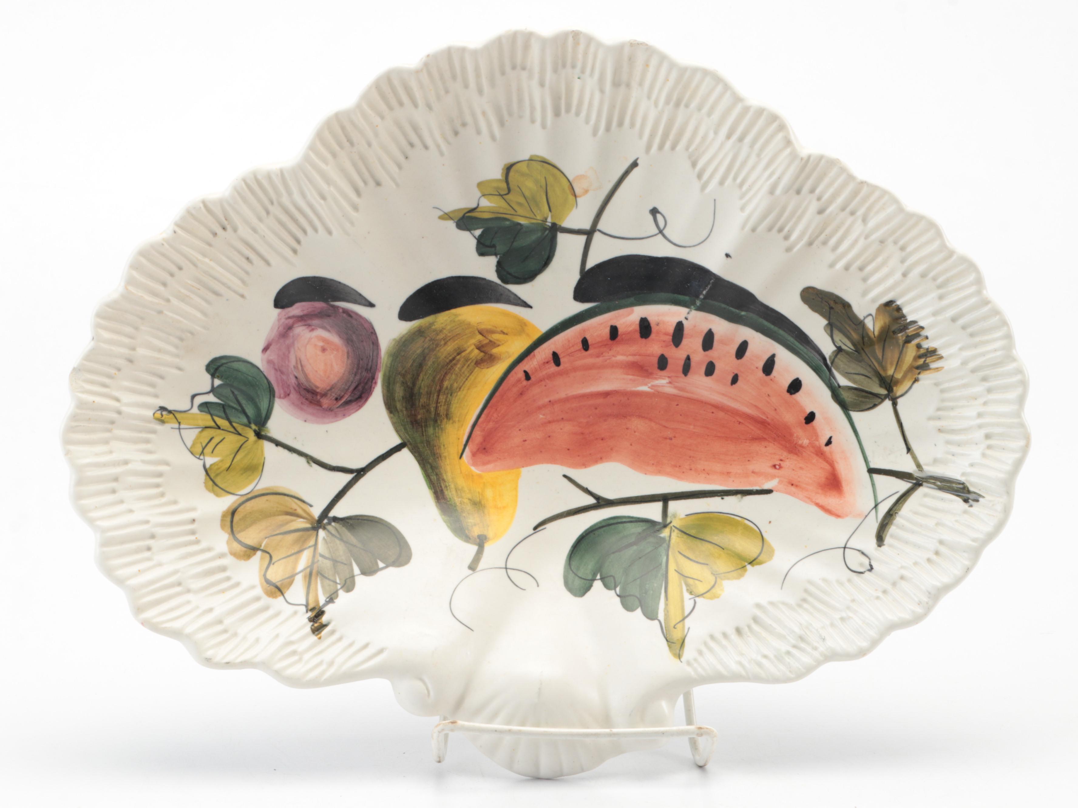 Tomato Shaped Pitcher with Other Ceramic Dish and Watermelon Wall Decor