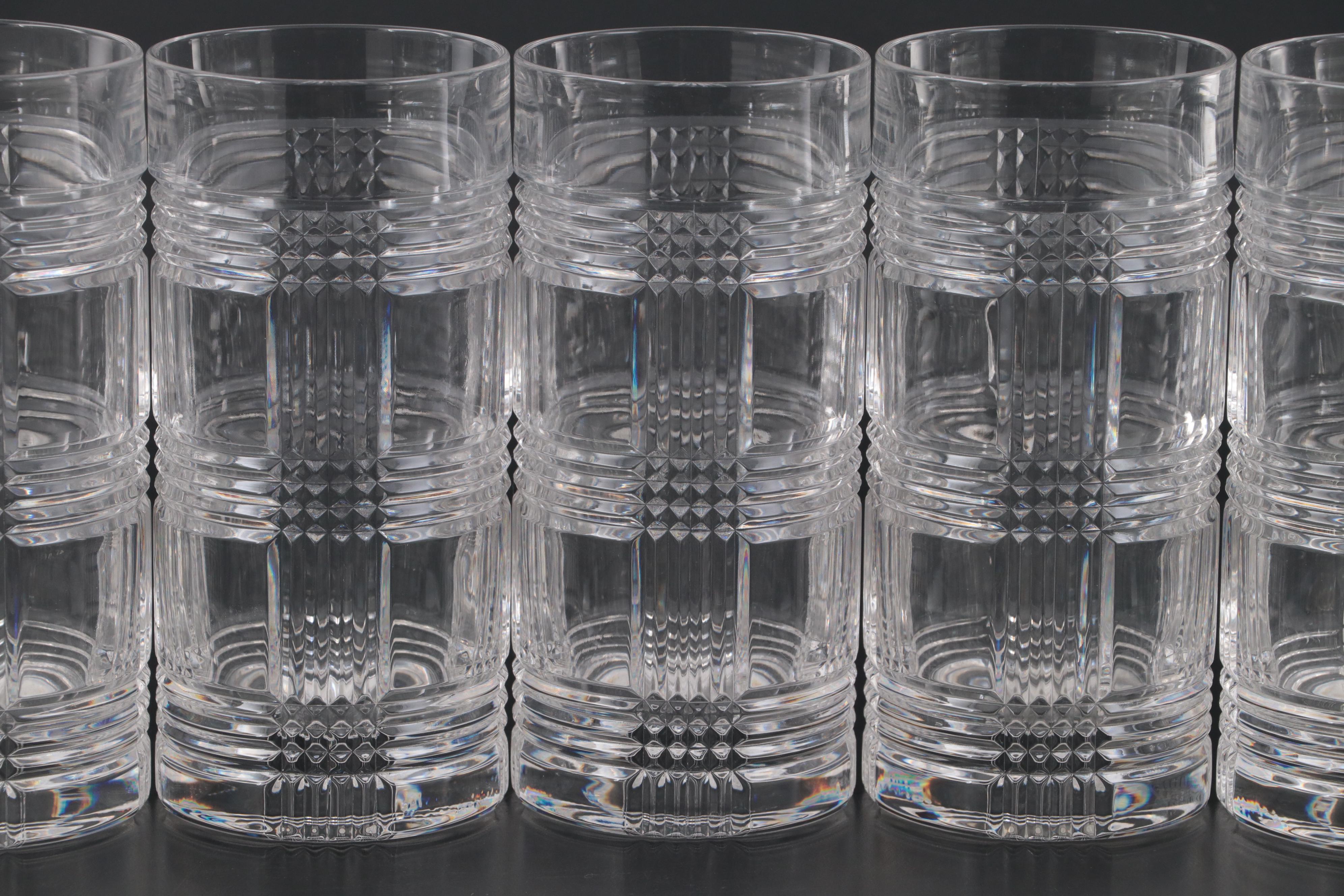 Ralph Lauren "Glen Plaid" Crystal Highball Glasses