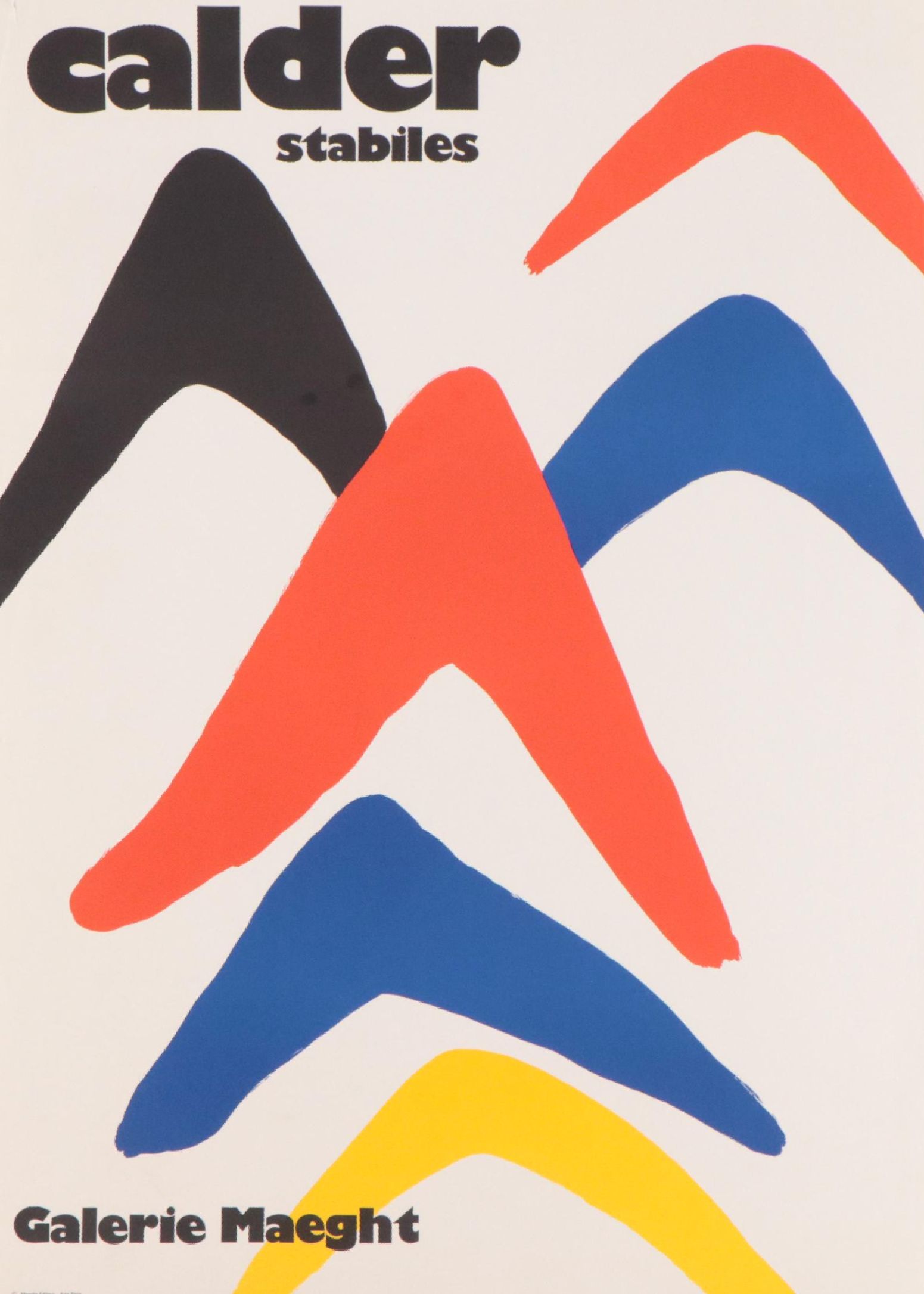 Alexander Calder Color Lithograph Poster for Galerie Maeght, 1971