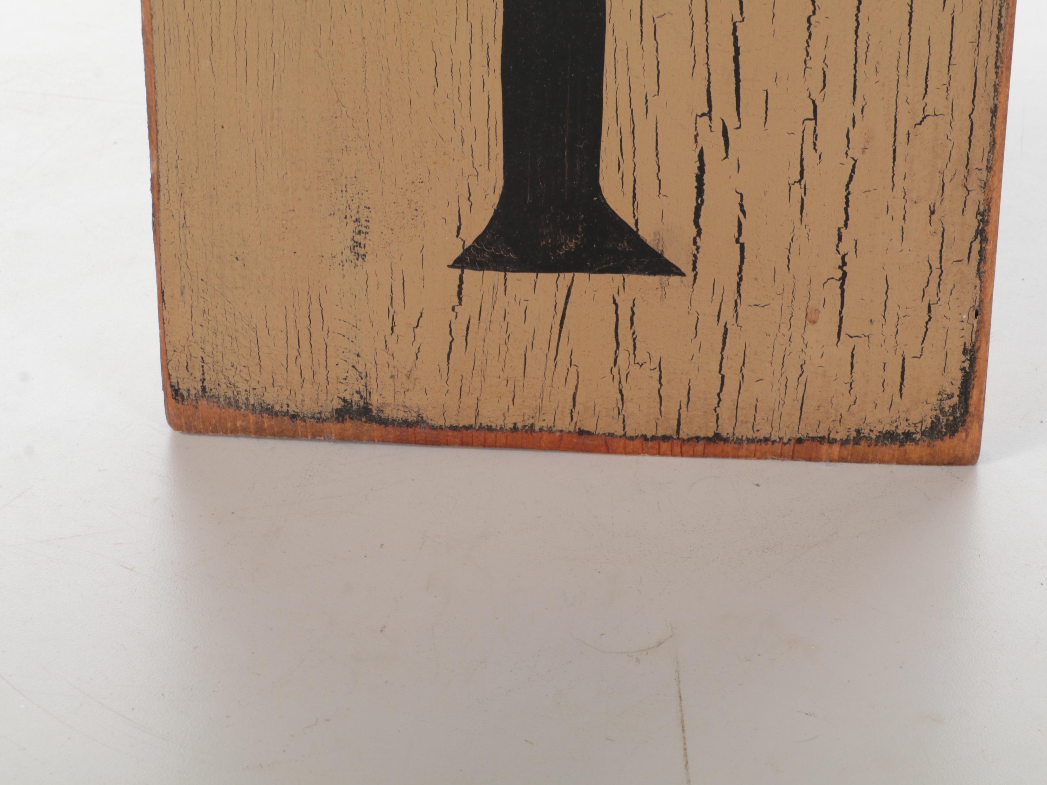 Painted Wood "Derby" Sign