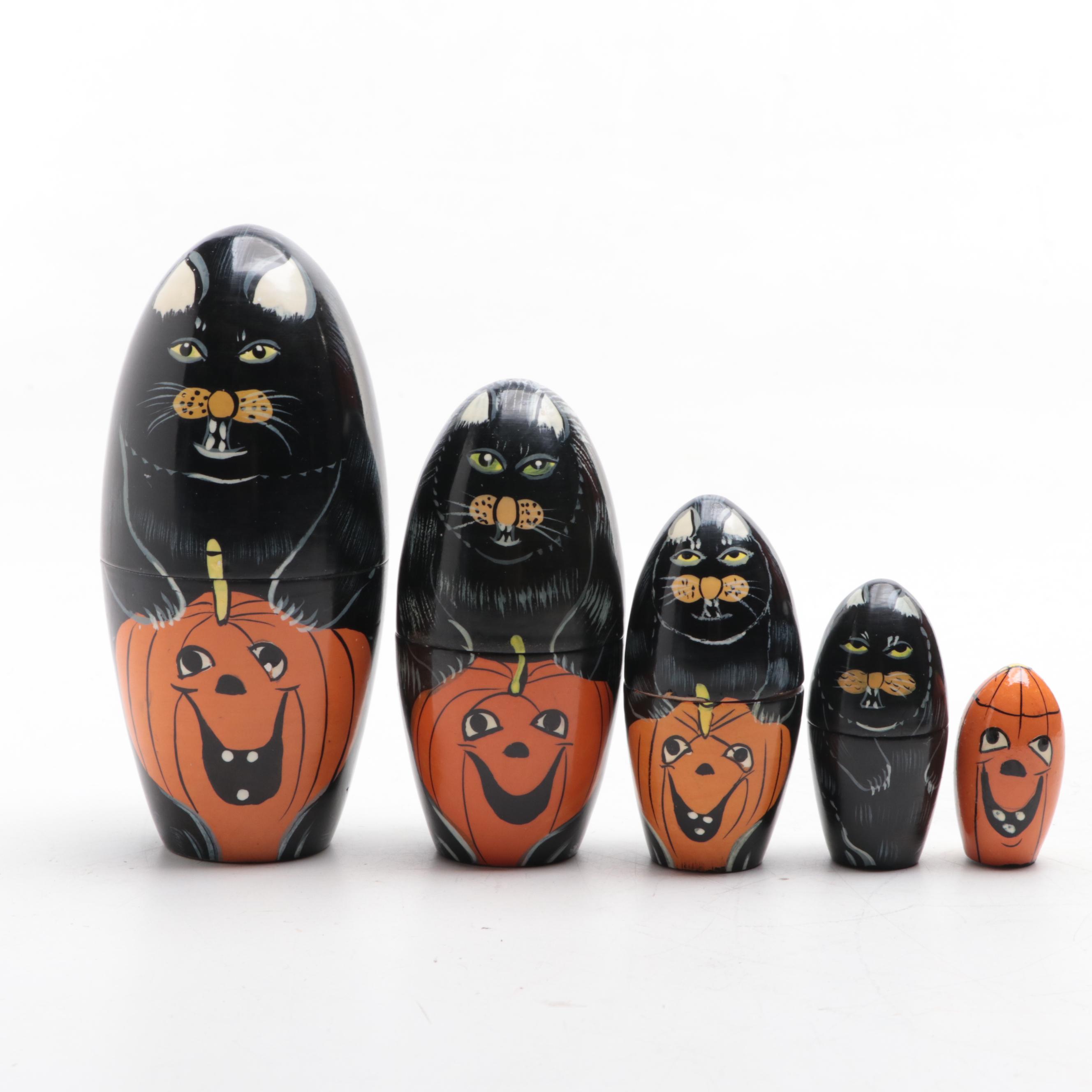 Maria Pfropper Folk Art "The Cat" Print with Other Decor