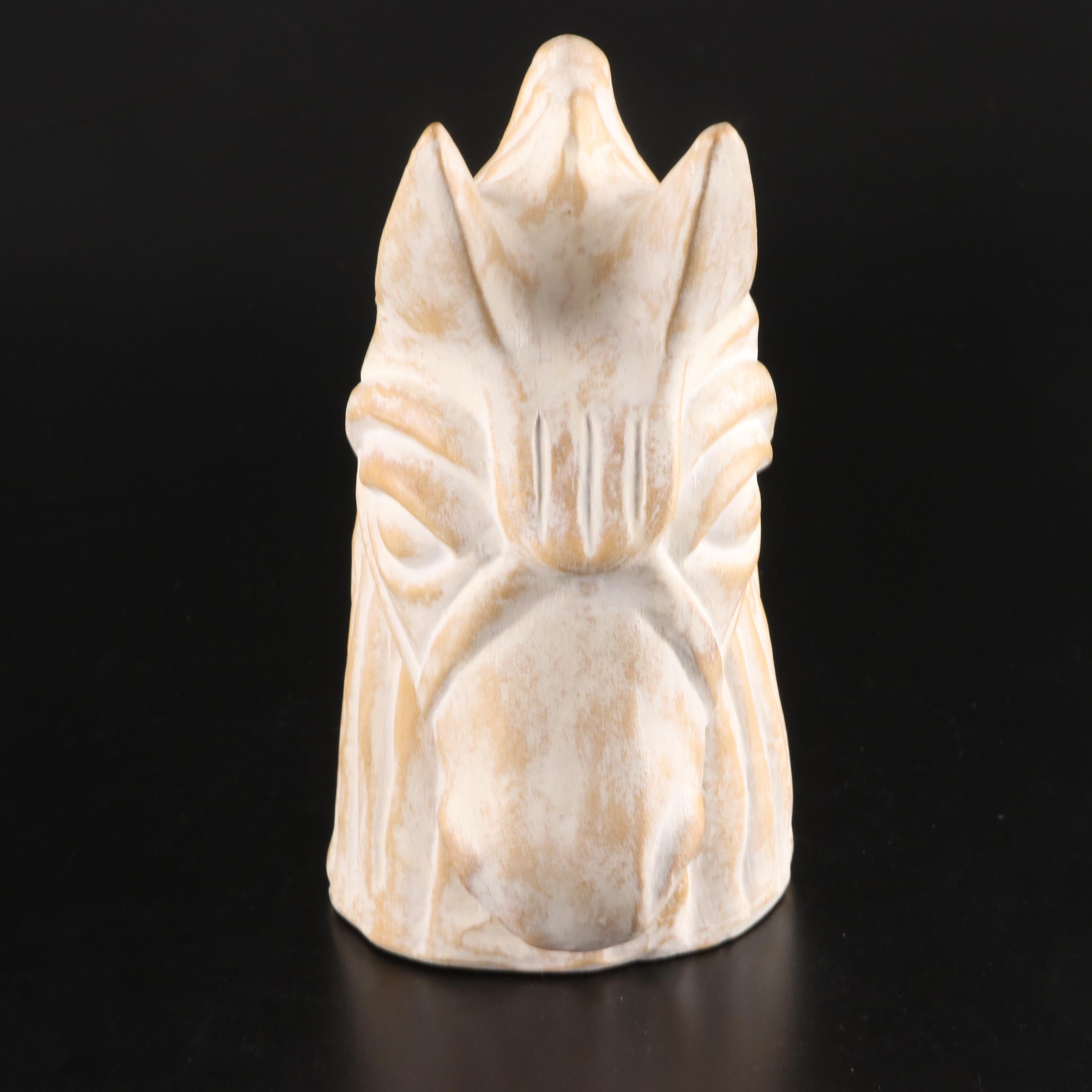 Pair of Folk Style Plaster Horse Head Bookends