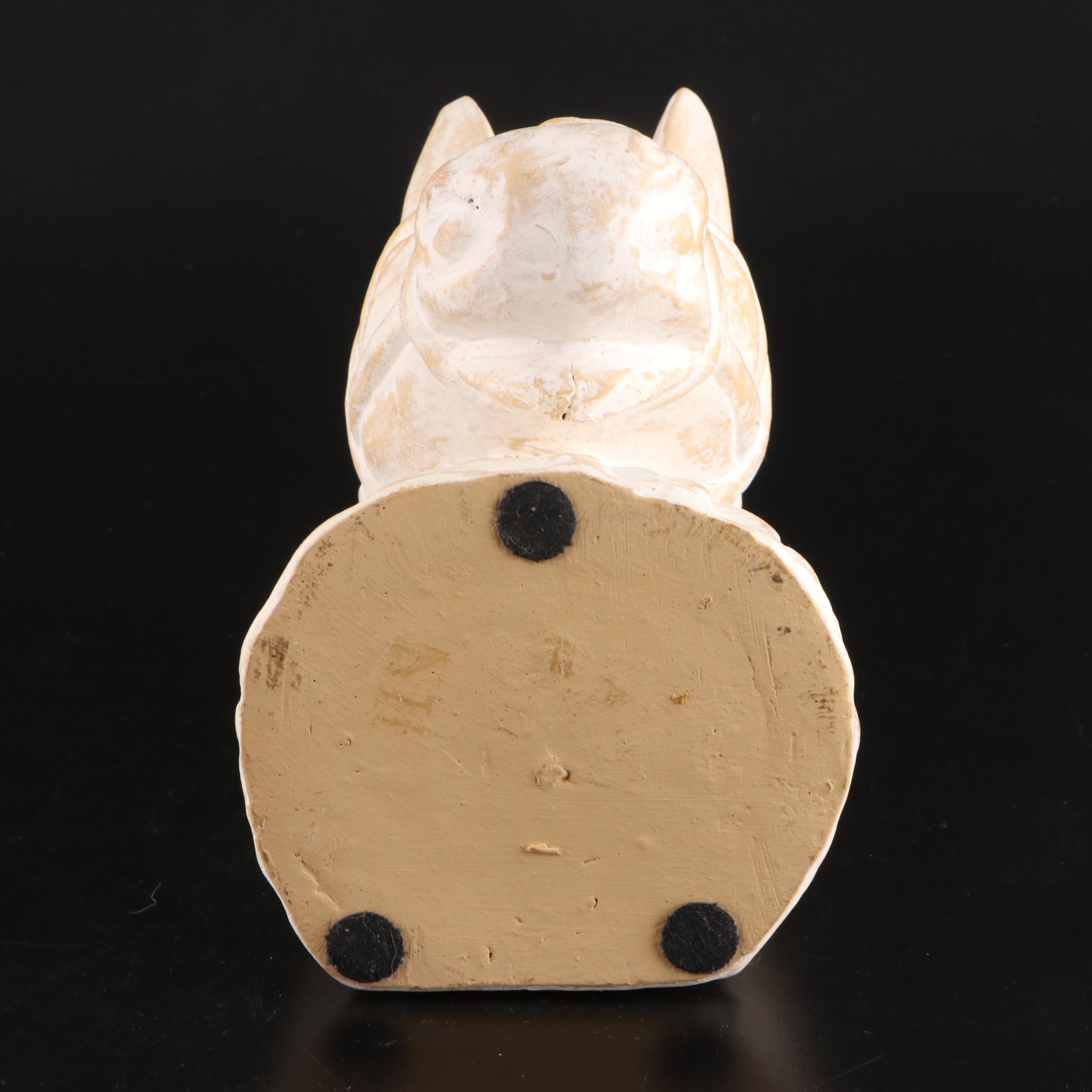 Pair of Folk Style Plaster Horse Head Bookends