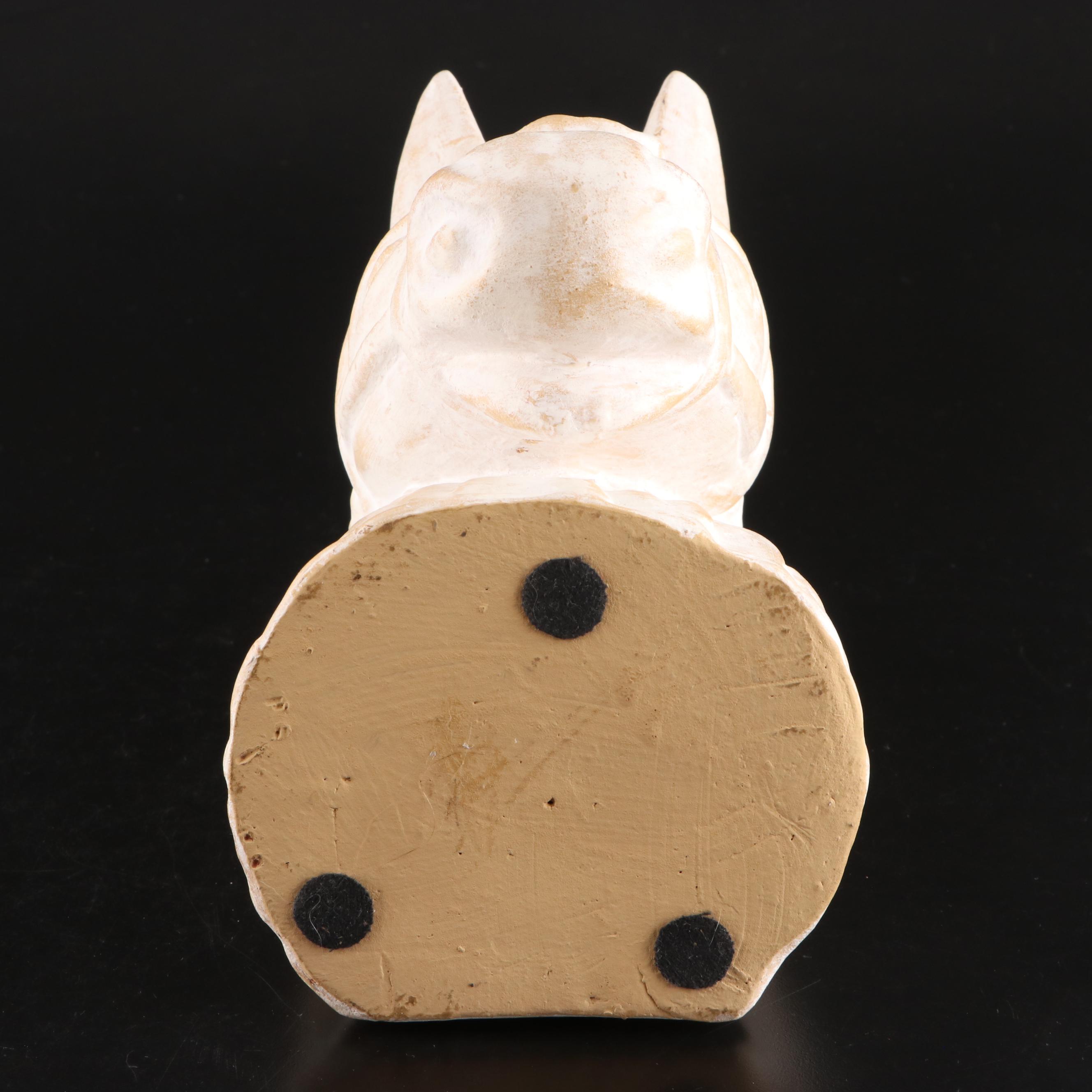 Pair of Folk Style Plaster Horse Head Bookends