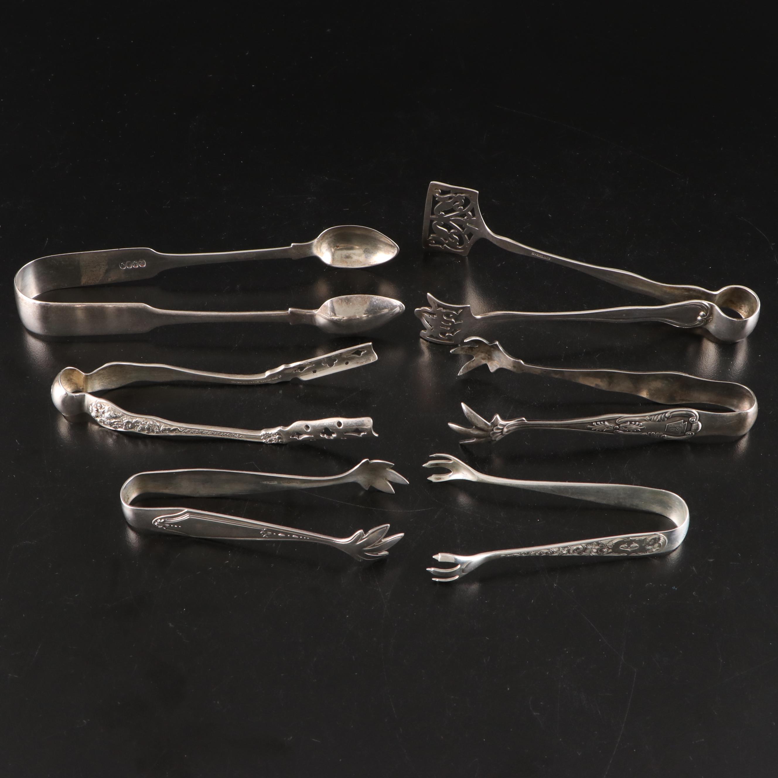 Tiffany & Co. "Olympian" and Other Sterling Silver Tongs