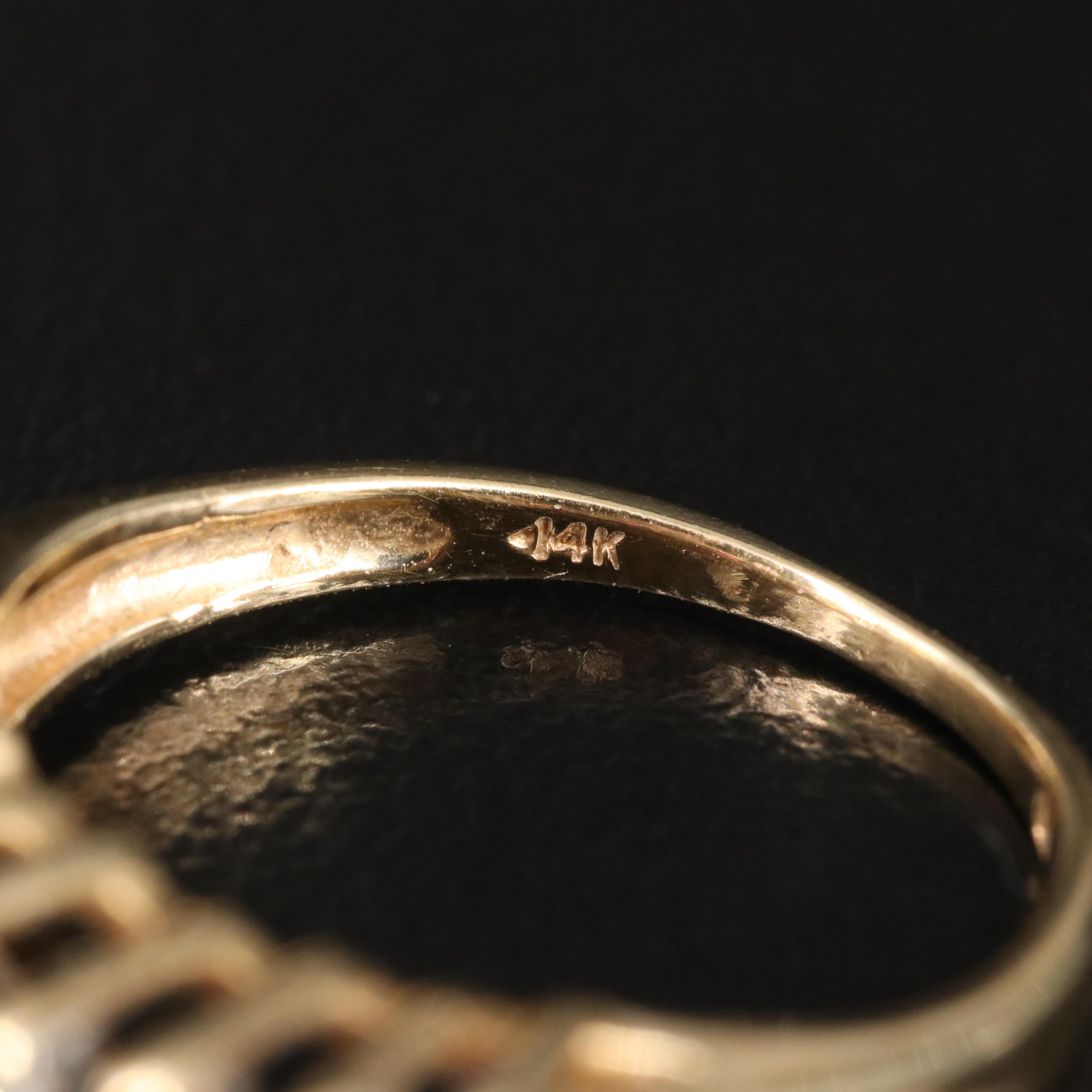 14K Ruby and Diamond Stepped Ring