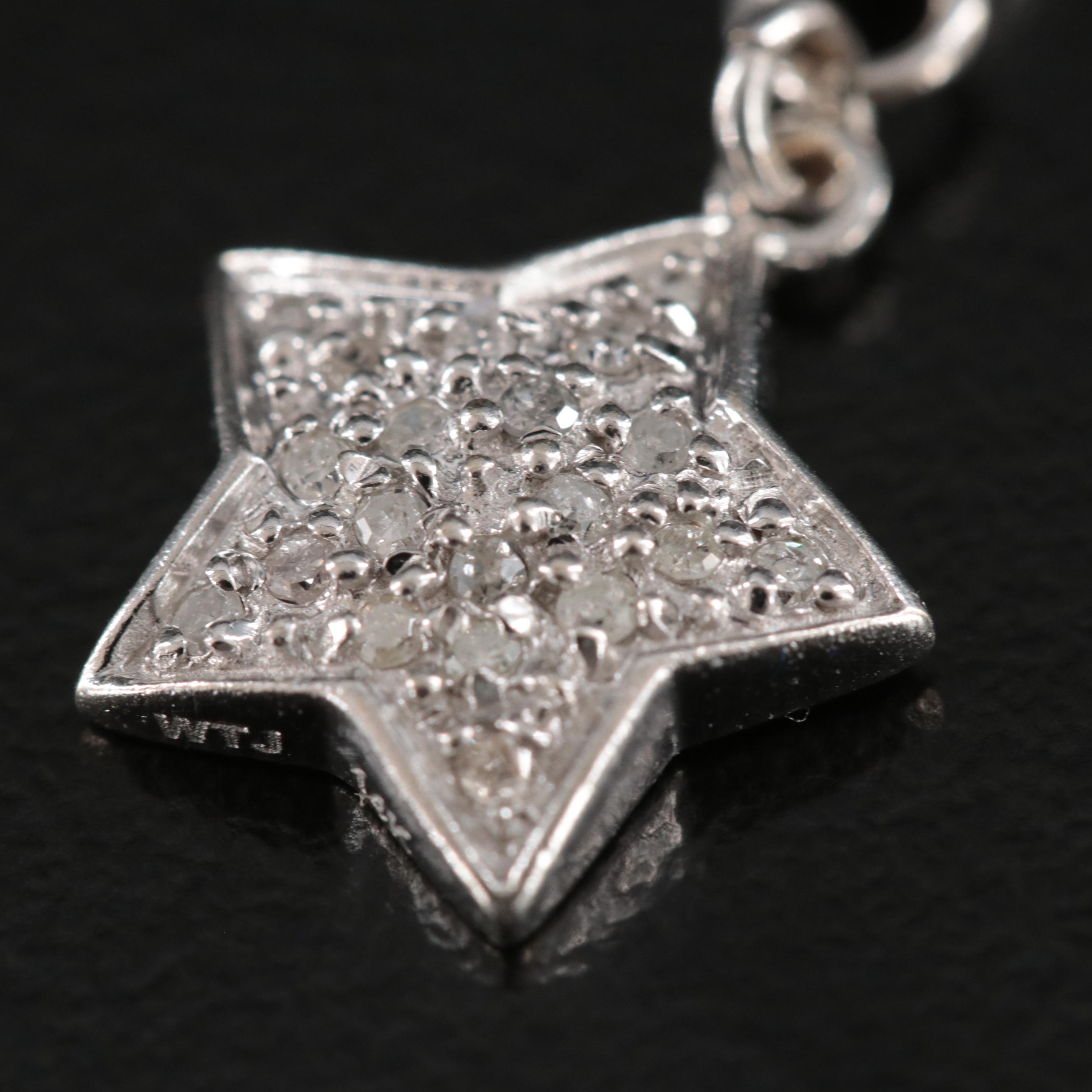 14K 0.10 CTW Diamond Star Charm Pendant