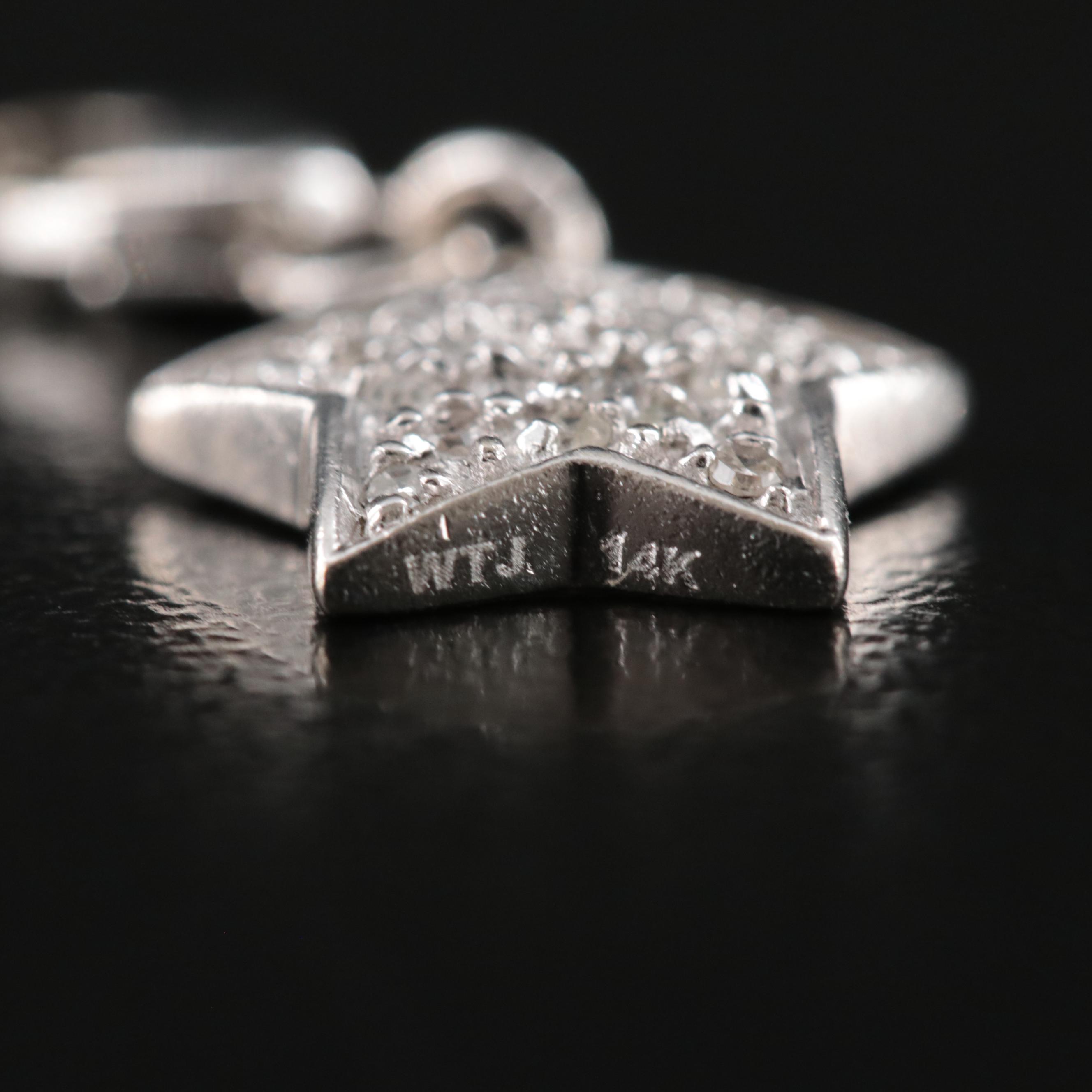 14K 0.10 CTW Diamond Star Charm Pendant