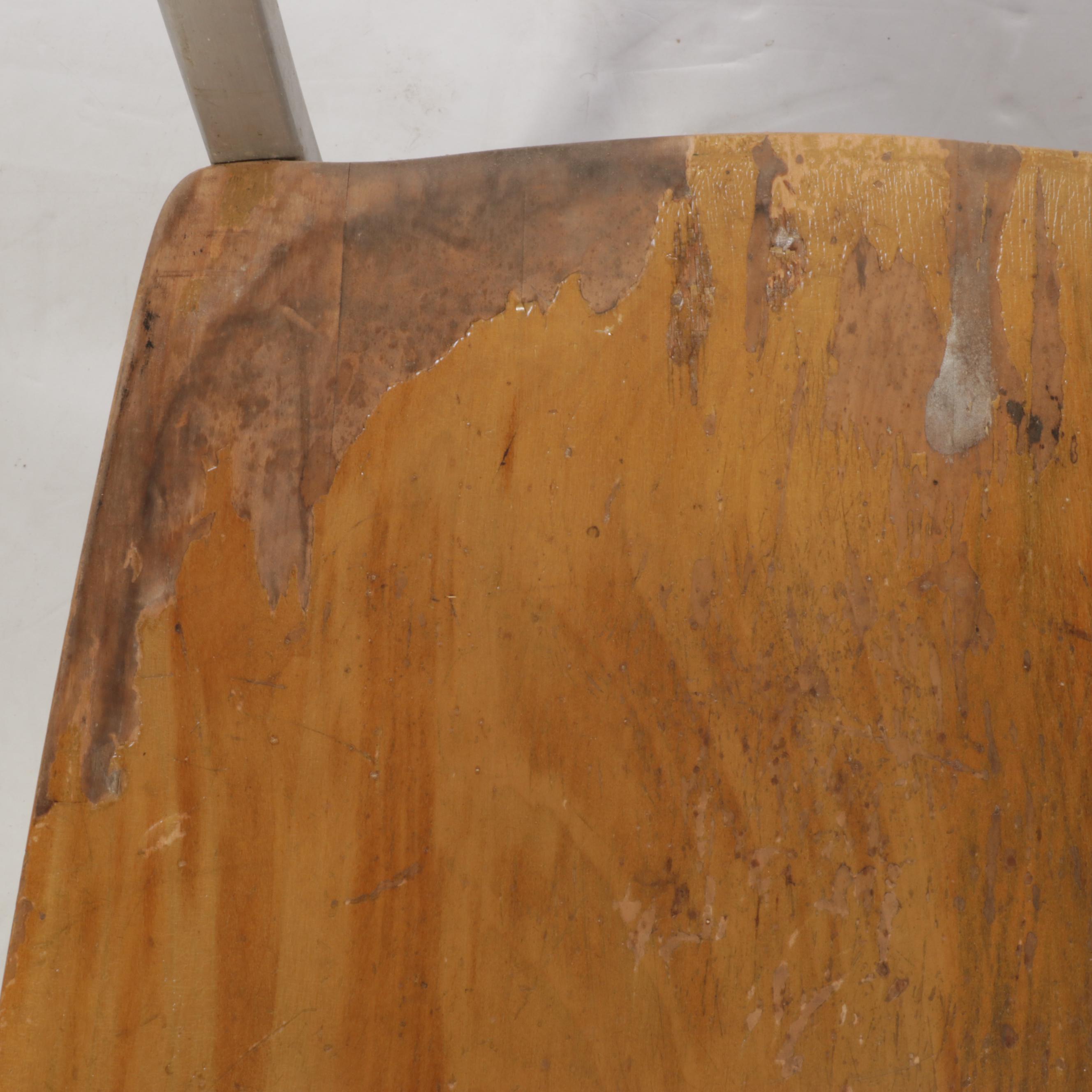 Six Shaw-Walker Mid Century Modern Aluminum and Maple Side Chairs, 1950s