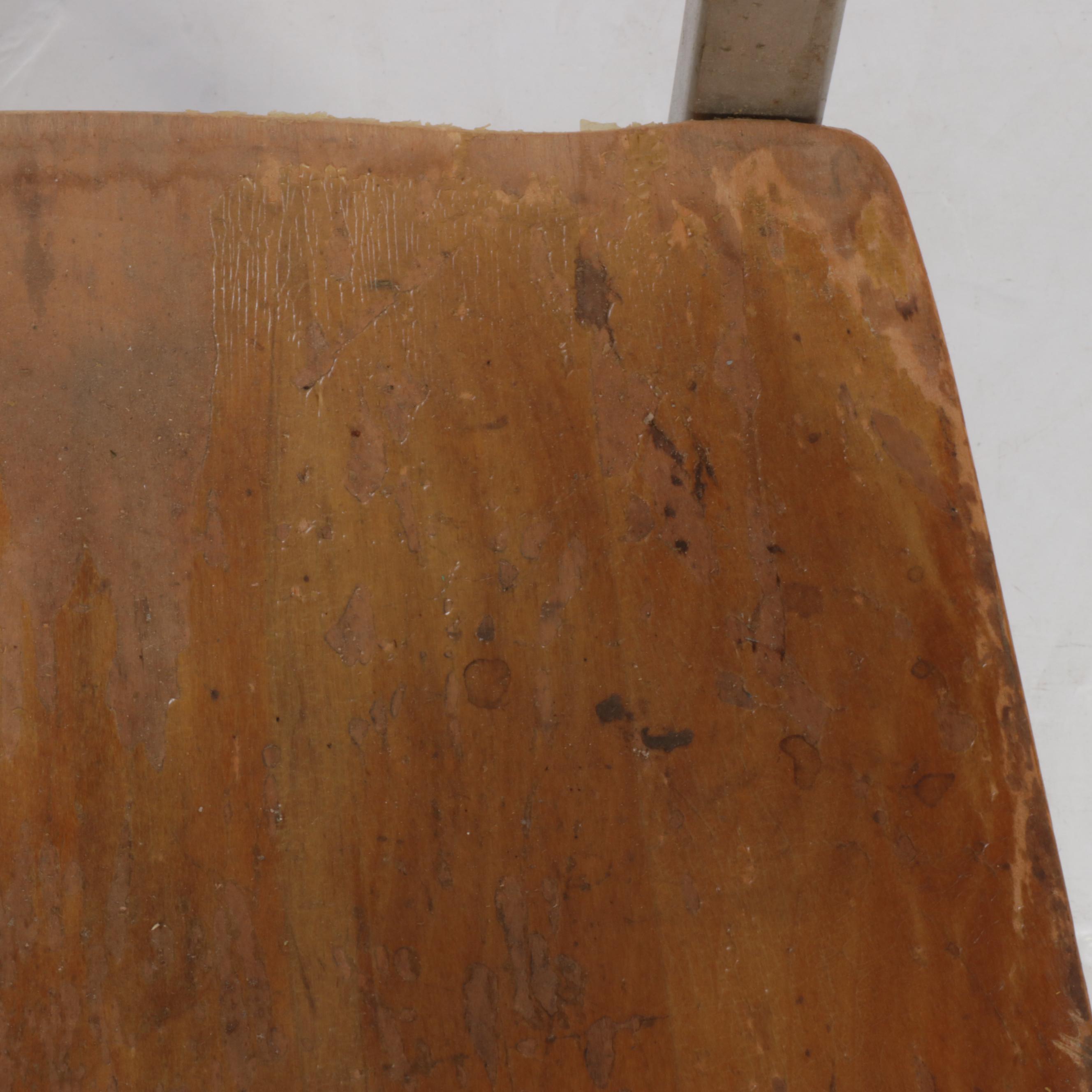 Six Shaw-Walker Mid Century Modern Aluminum and Maple Side Chairs, 1950s