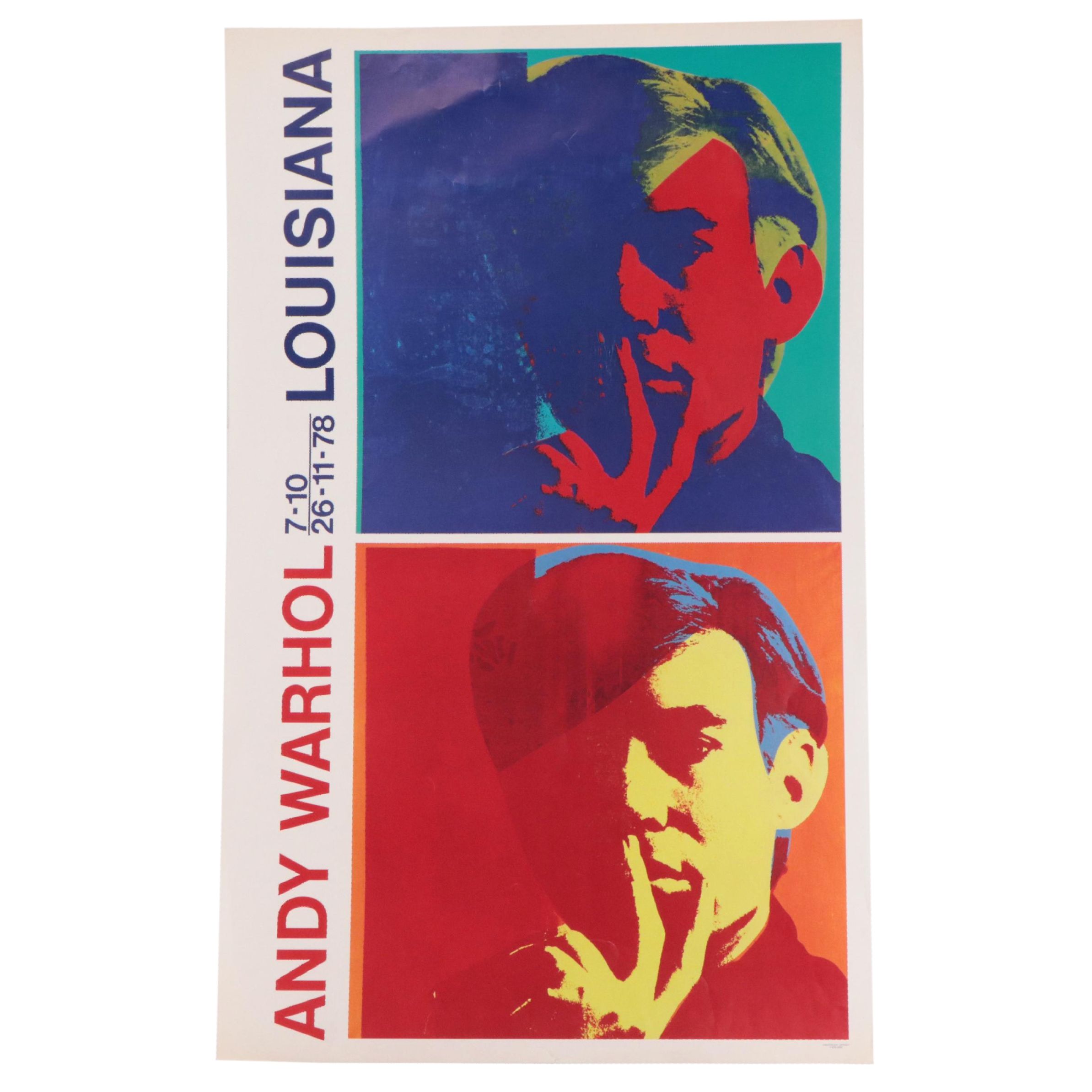 Andy Warhol Offset Lithograph Exhibition Poster for the Louisiana Museum, 1978