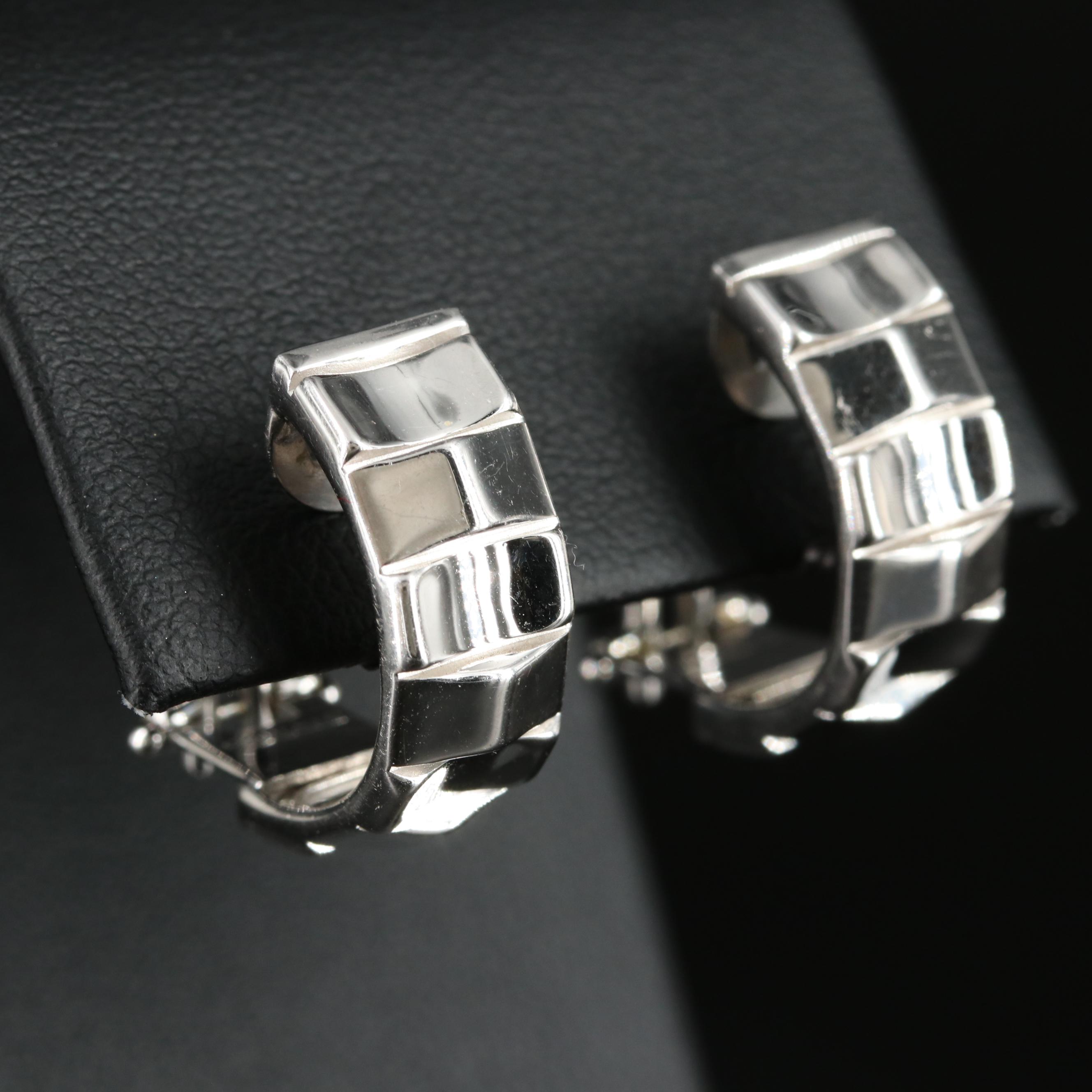 Chimento 18K Faceted Hoop Earrings