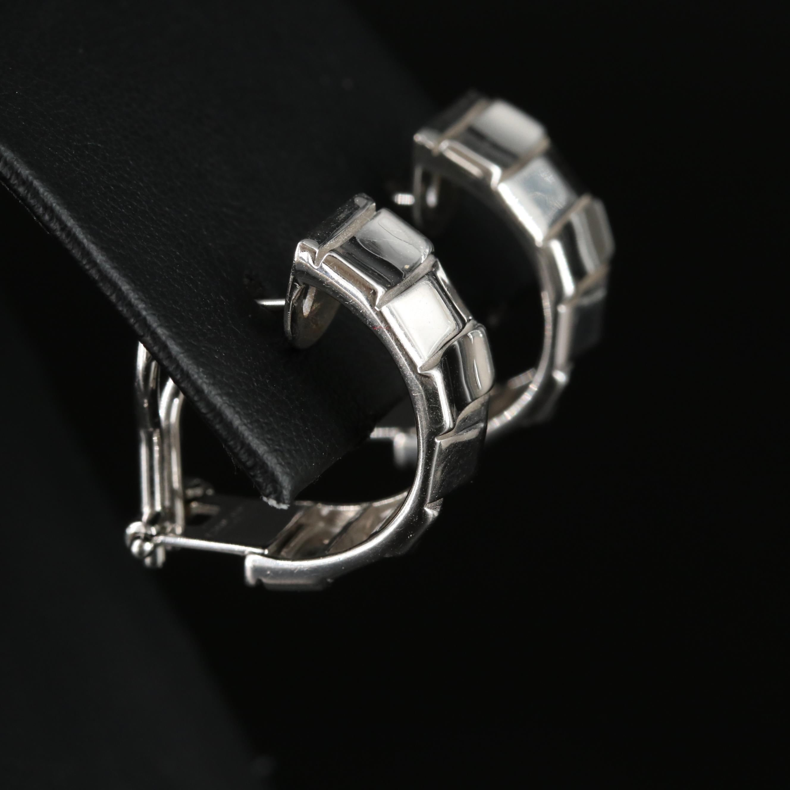 Chimento 18K Faceted Hoop Earrings