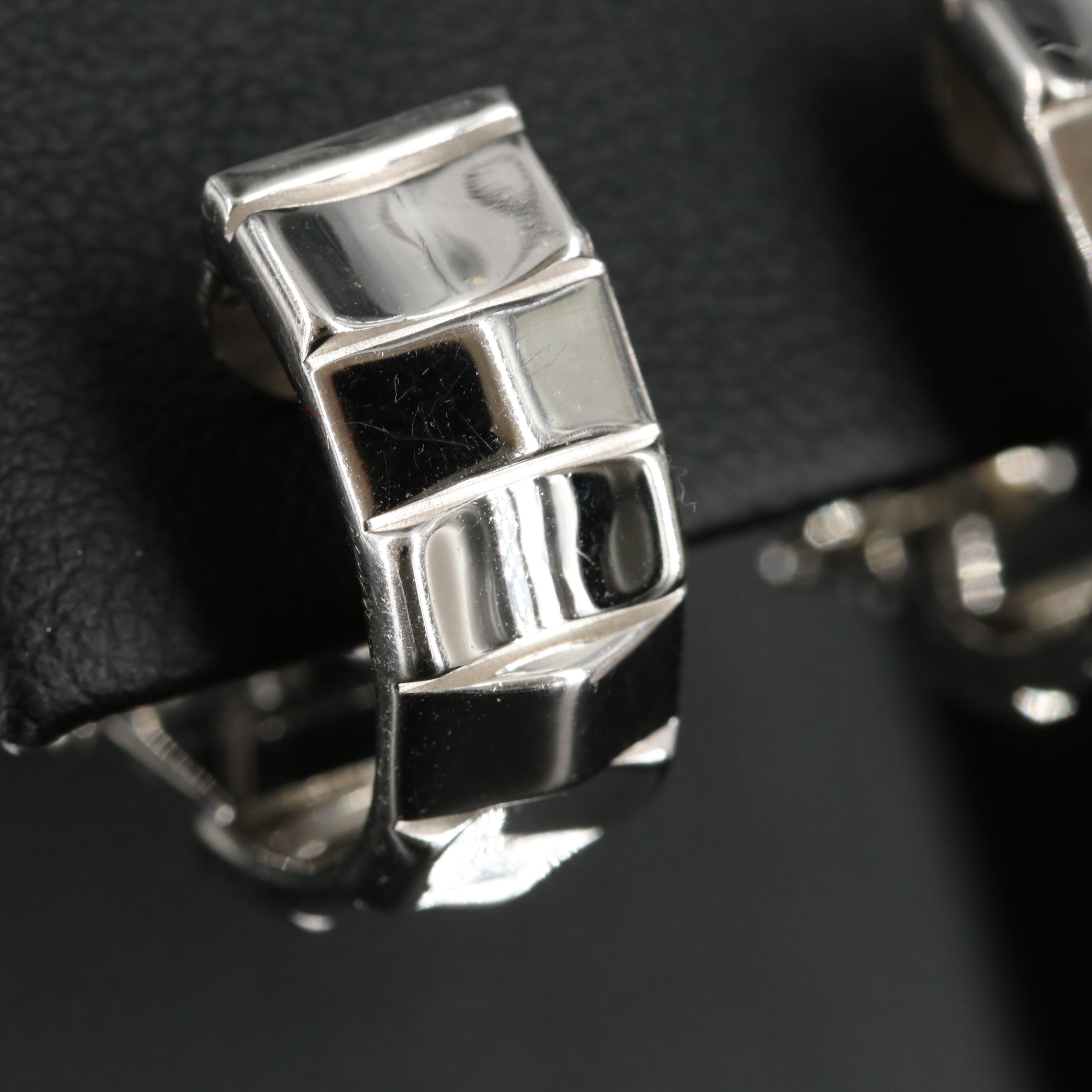 Chimento 18K Faceted Hoop Earrings