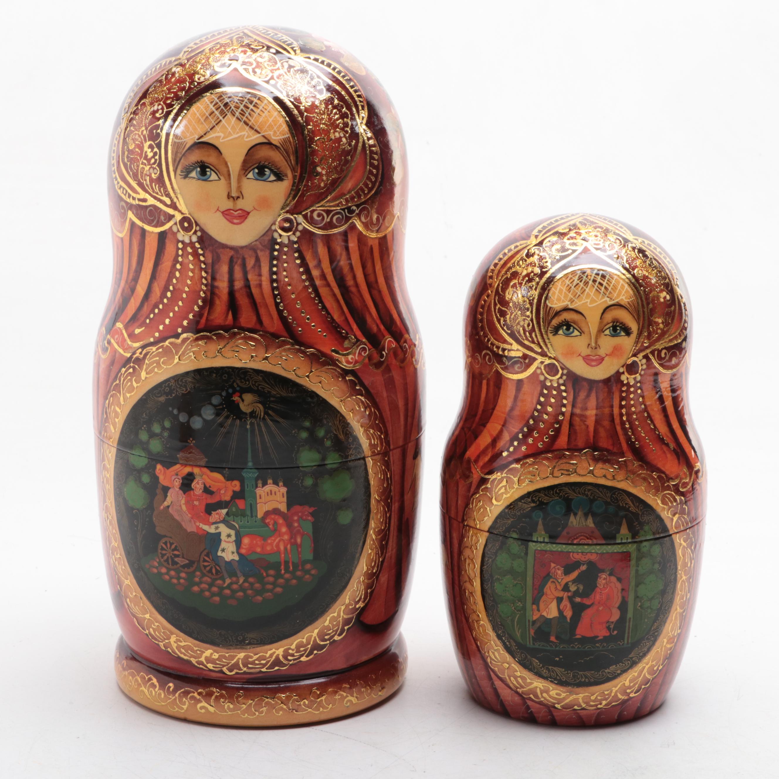 Russian Hand-Painted Wood Matryoshka Doll