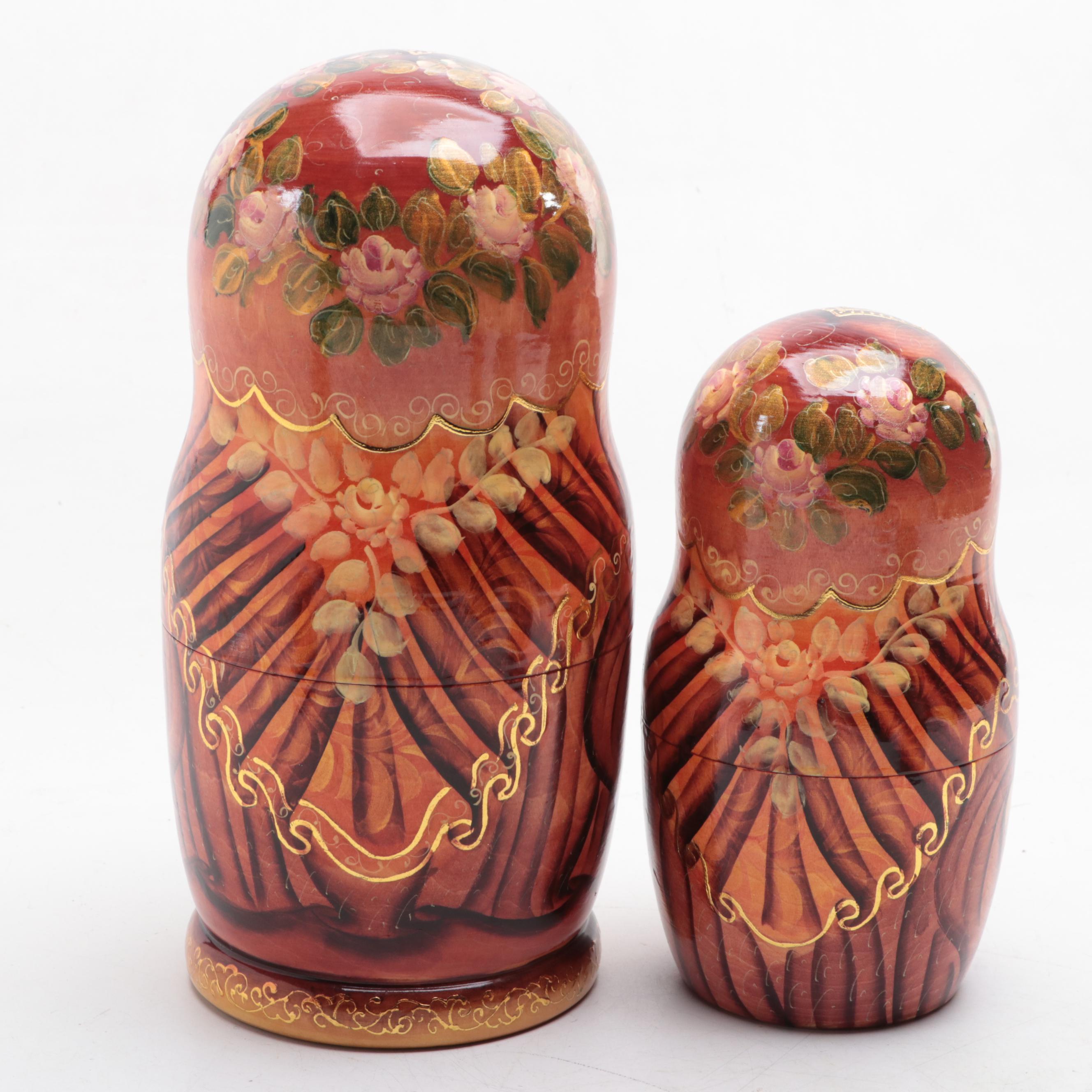 Russian Hand-Painted Wood Matryoshka Doll