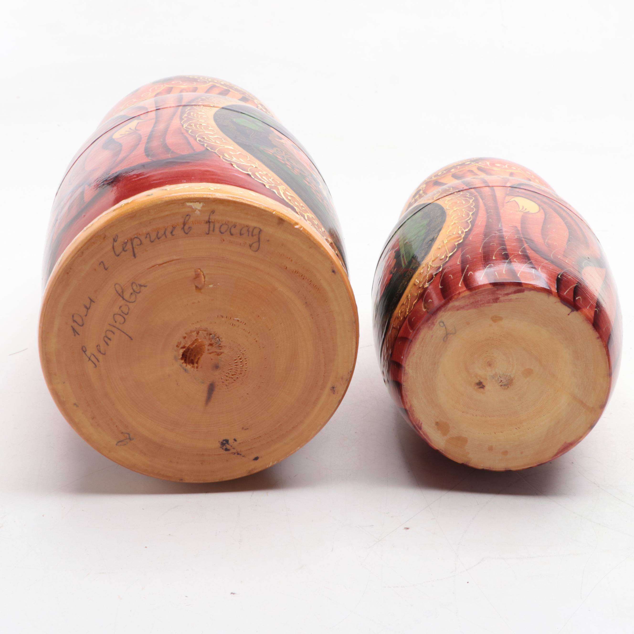 Russian Hand-Painted Wood Matryoshka Doll