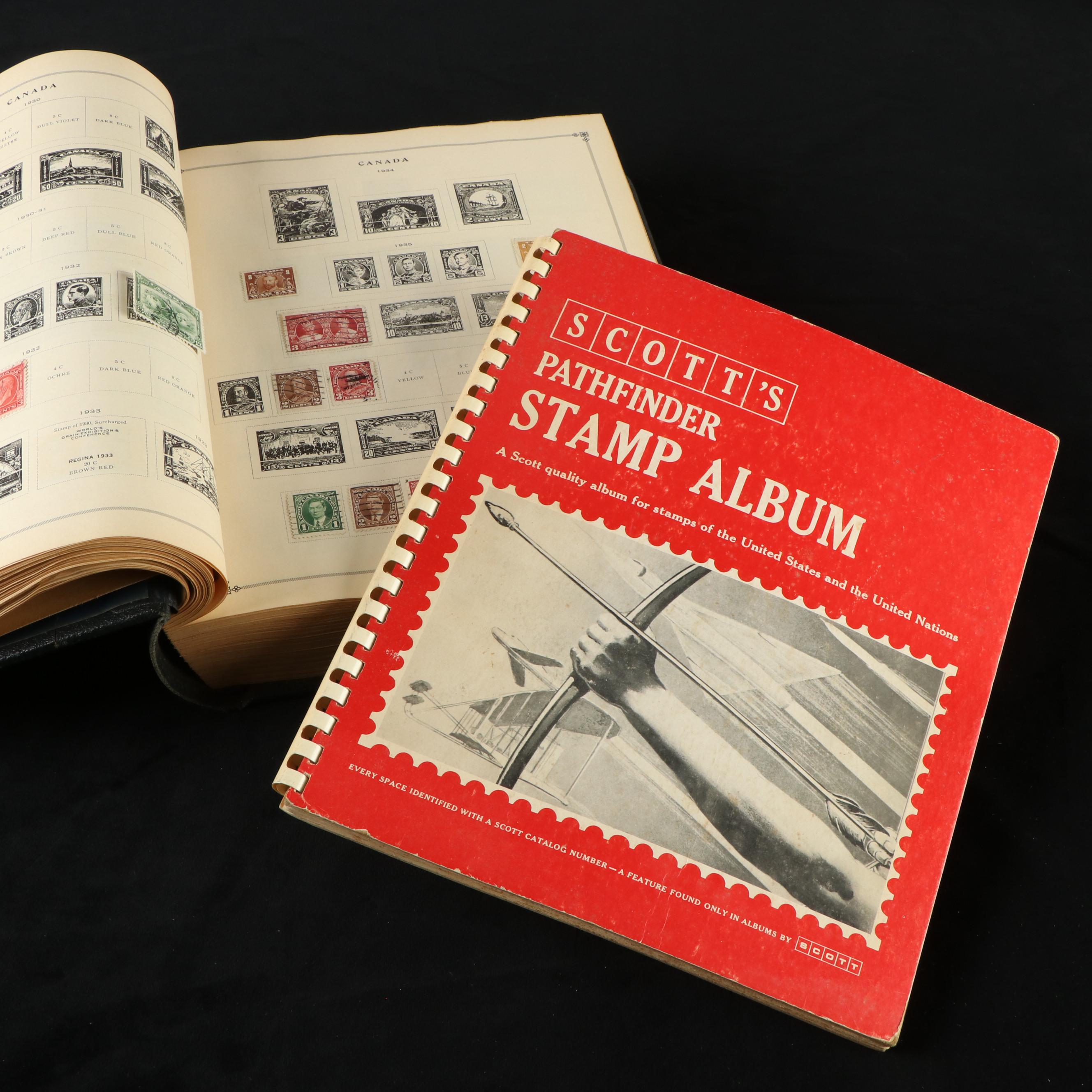 Two Vintage Postage Stamp Albums