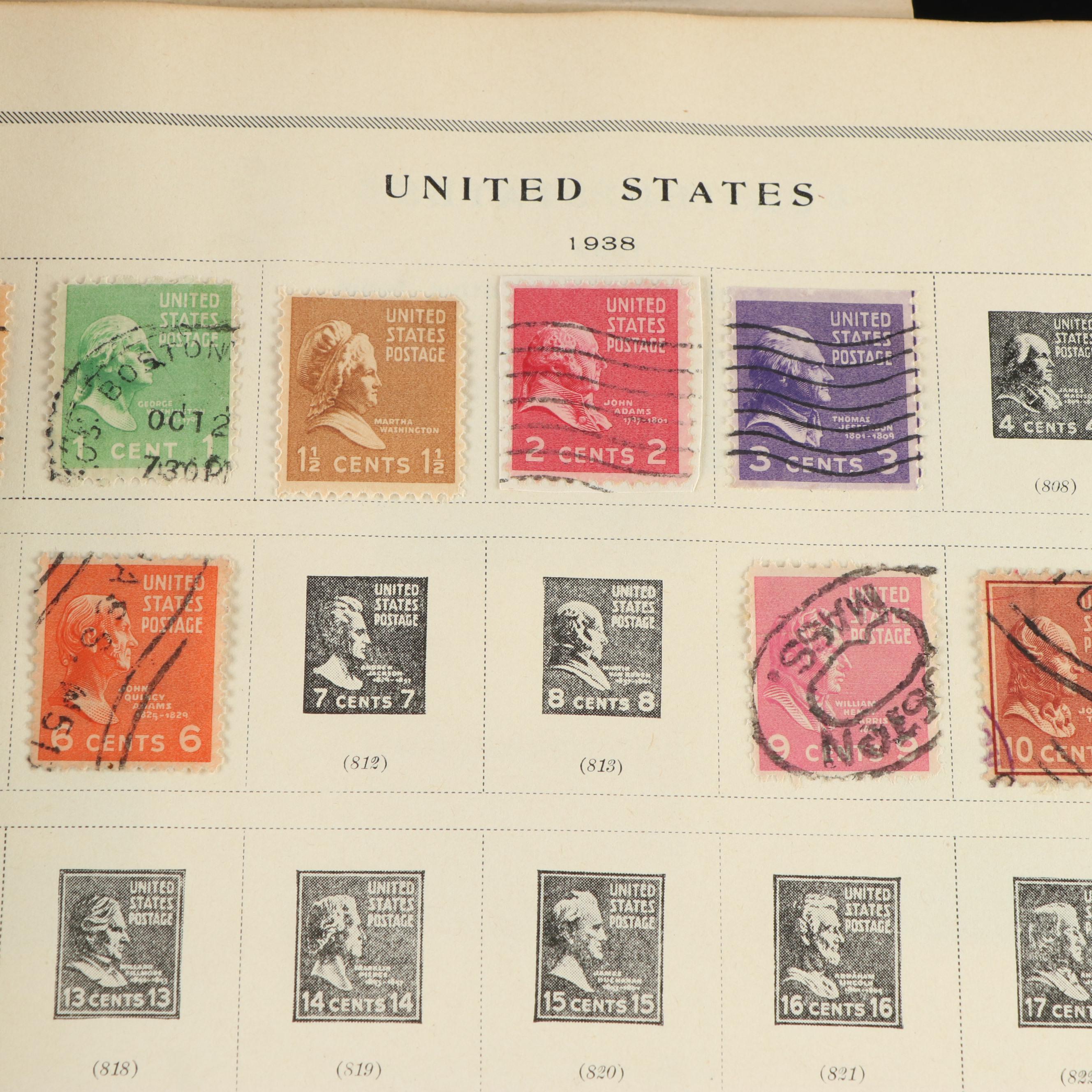 Two Vintage Postage Stamp Albums